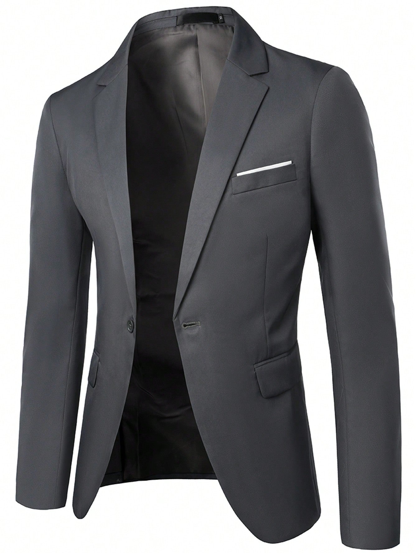 Men's Business Casual Flat Collar Single-Breasted Blazer