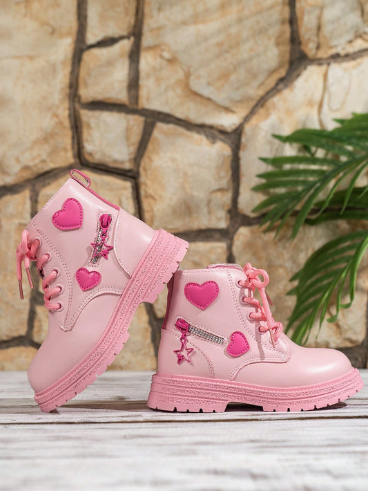 Fashionable And Adorable Boots Are Suitable For Girls And Children, Comfortable, Non-Slip And Easy-To-Wear Boots Are Suitable For Indoor And Outdoor Travel In Spring And Autumn.