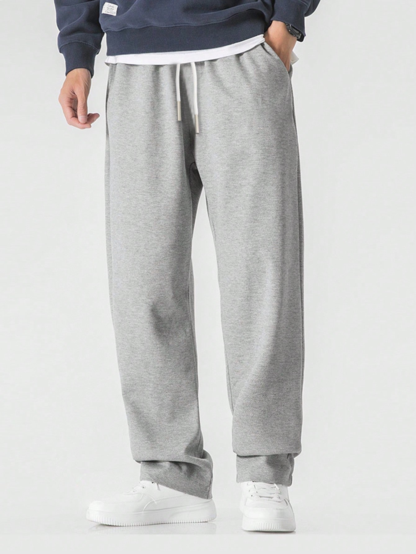 Men's Fall/Winter Straight Leg Knitted Sweatpants