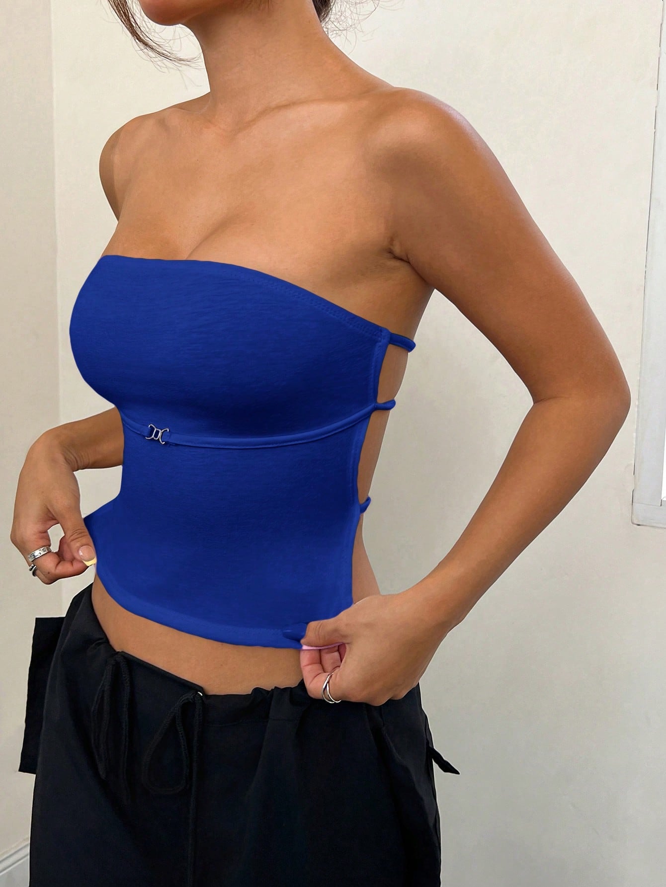 Ladies Solid Color Backless Tube Top