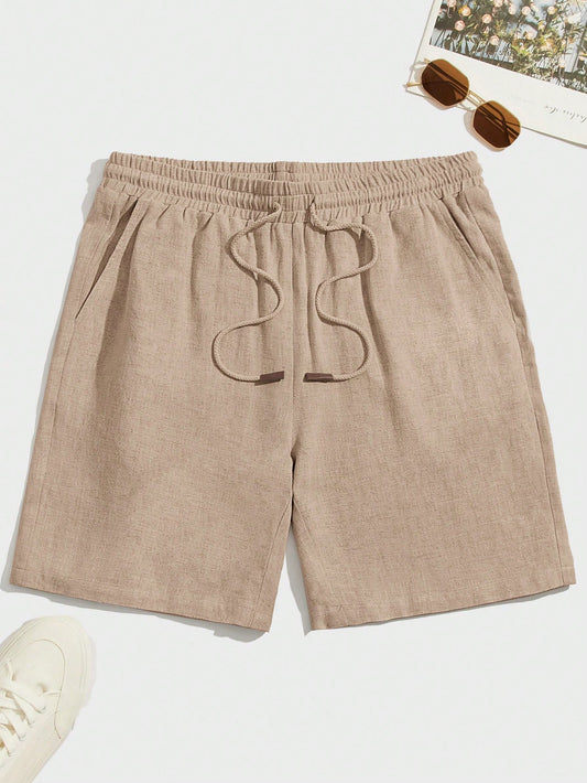 Loose Men Drawstring Waist Shorts