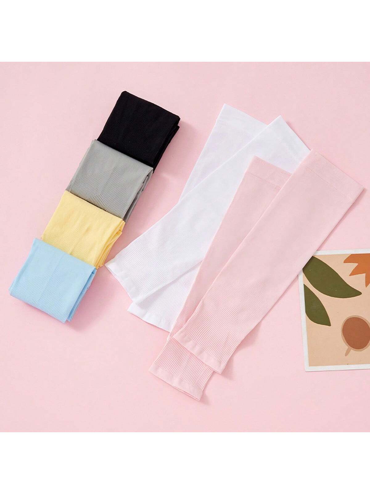 1pc Children Ice Silk Sun Protection Arm Sleeves, Cute And Breathable Sunscreen Outdoor Arm Cover For Boys And Girls