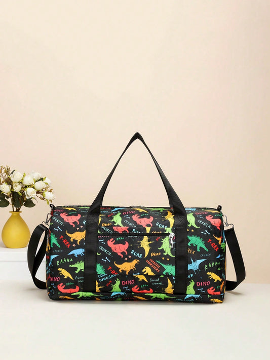 One Cartoon Pattern Casual Travel Bag For Boys & Girls With Large Capacity - Suitable As Yoga, Swimming, Fitness, Sports Training Handbag With Dry & Wet Separation Compartment