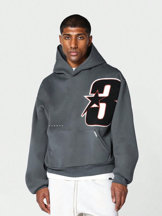 Overhead Hoodie With Applique Embroidery College Ready