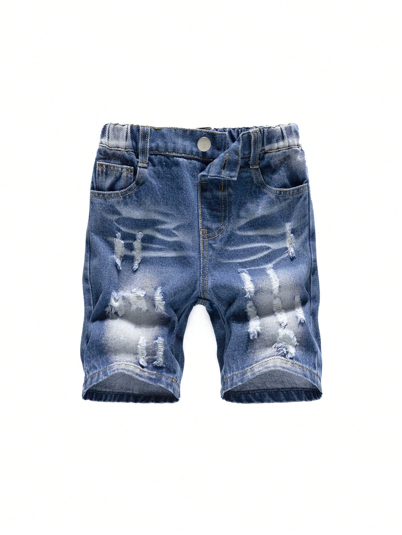 Kids Young Boys' Casual Ripped Denim Shorts