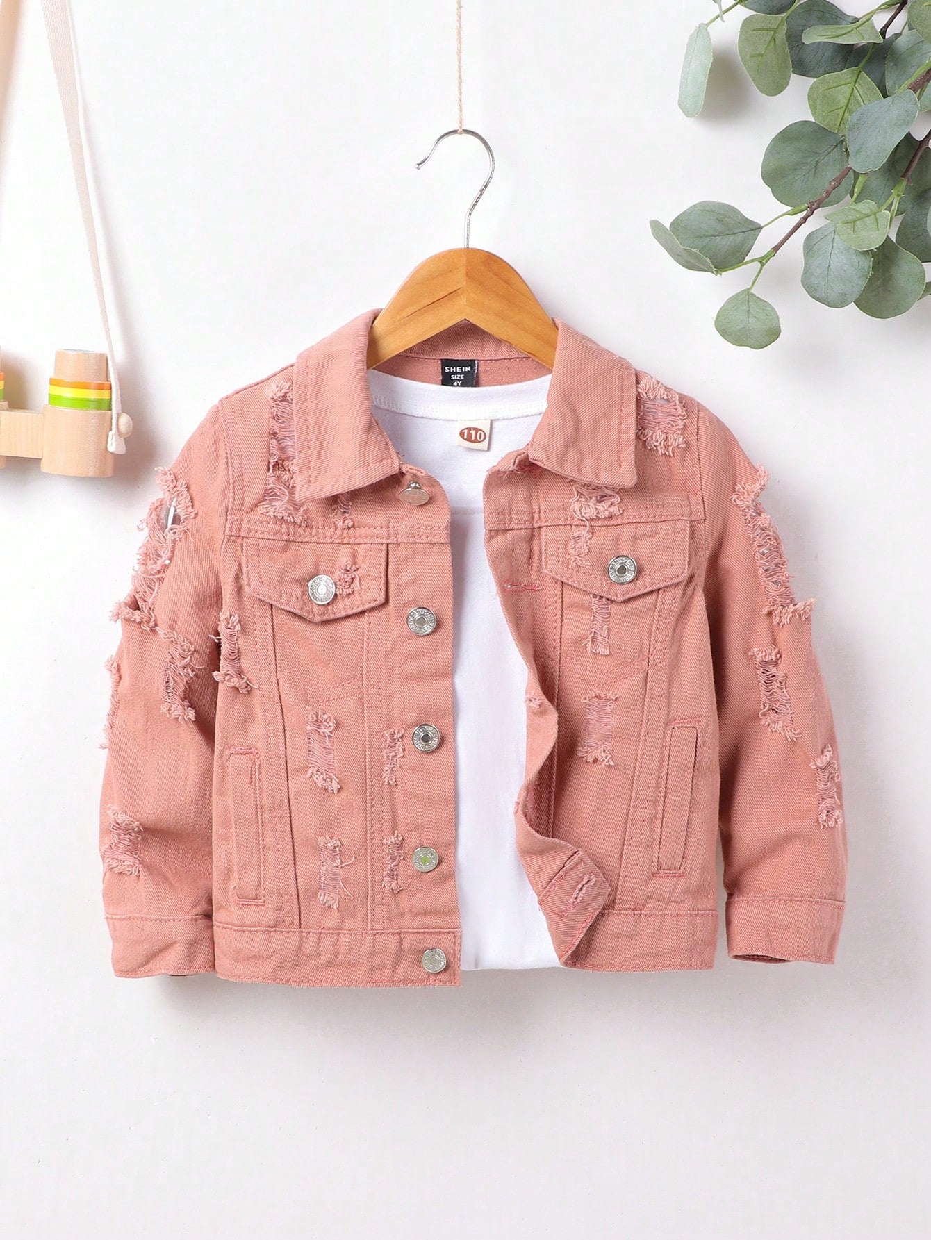 Young Boy Vintage Personality Distressed Loose Fit Casual Comfort Denim Jacket