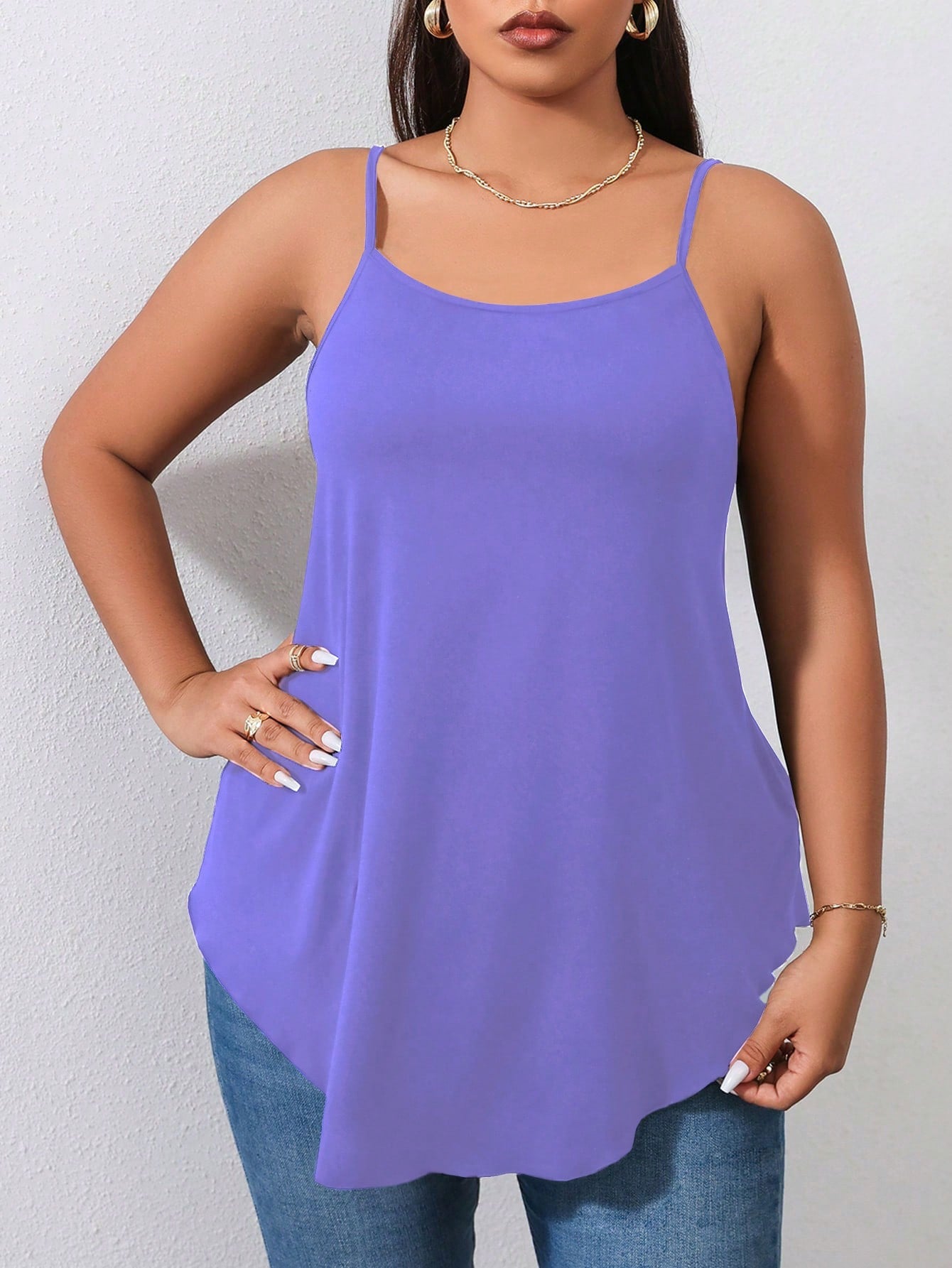 Plus Solid Cami Top