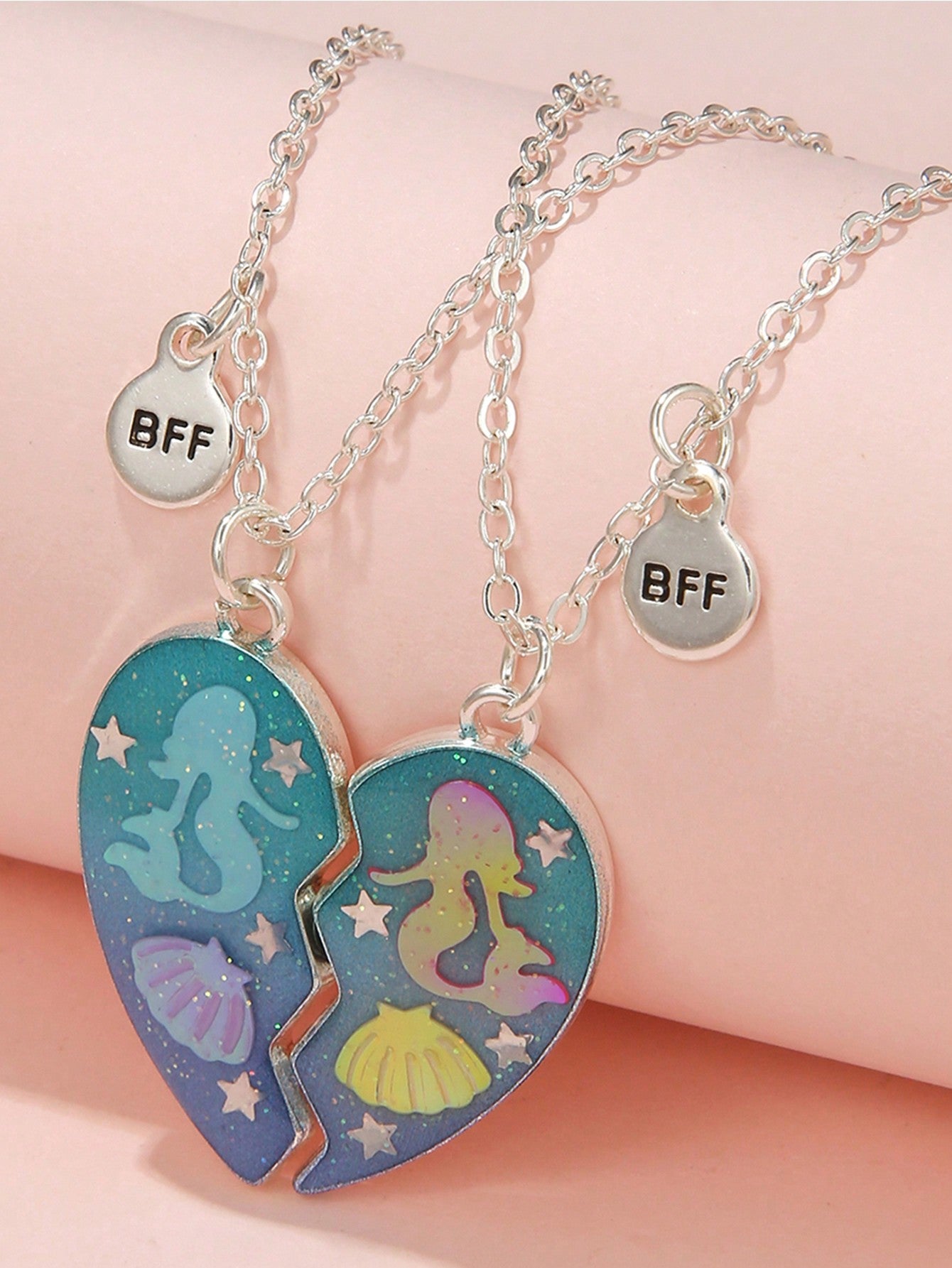 2pcs Toddler Girls Cat Charm Necklace