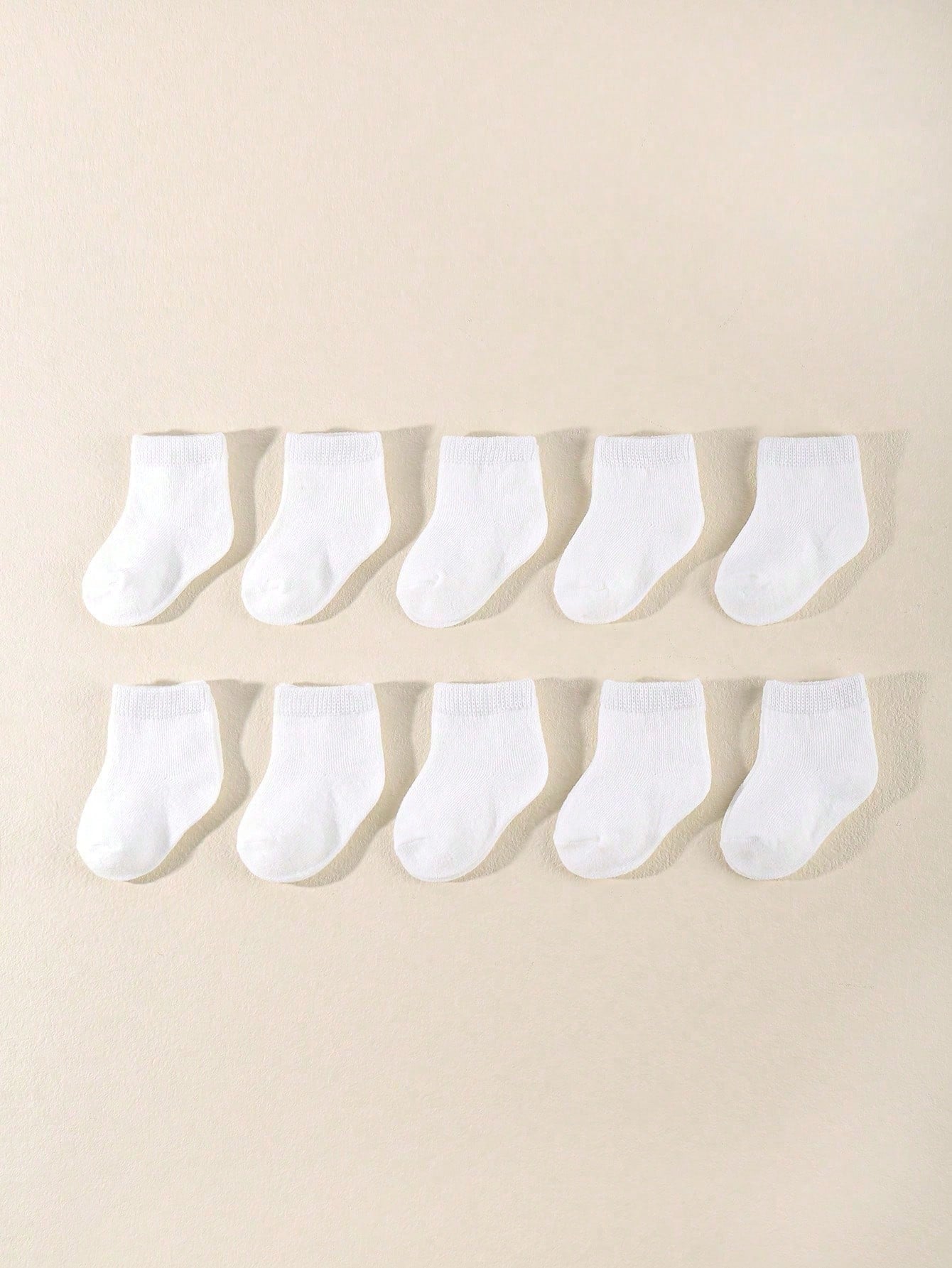 10 Pairs Baby Infant Solid Color Short Socks