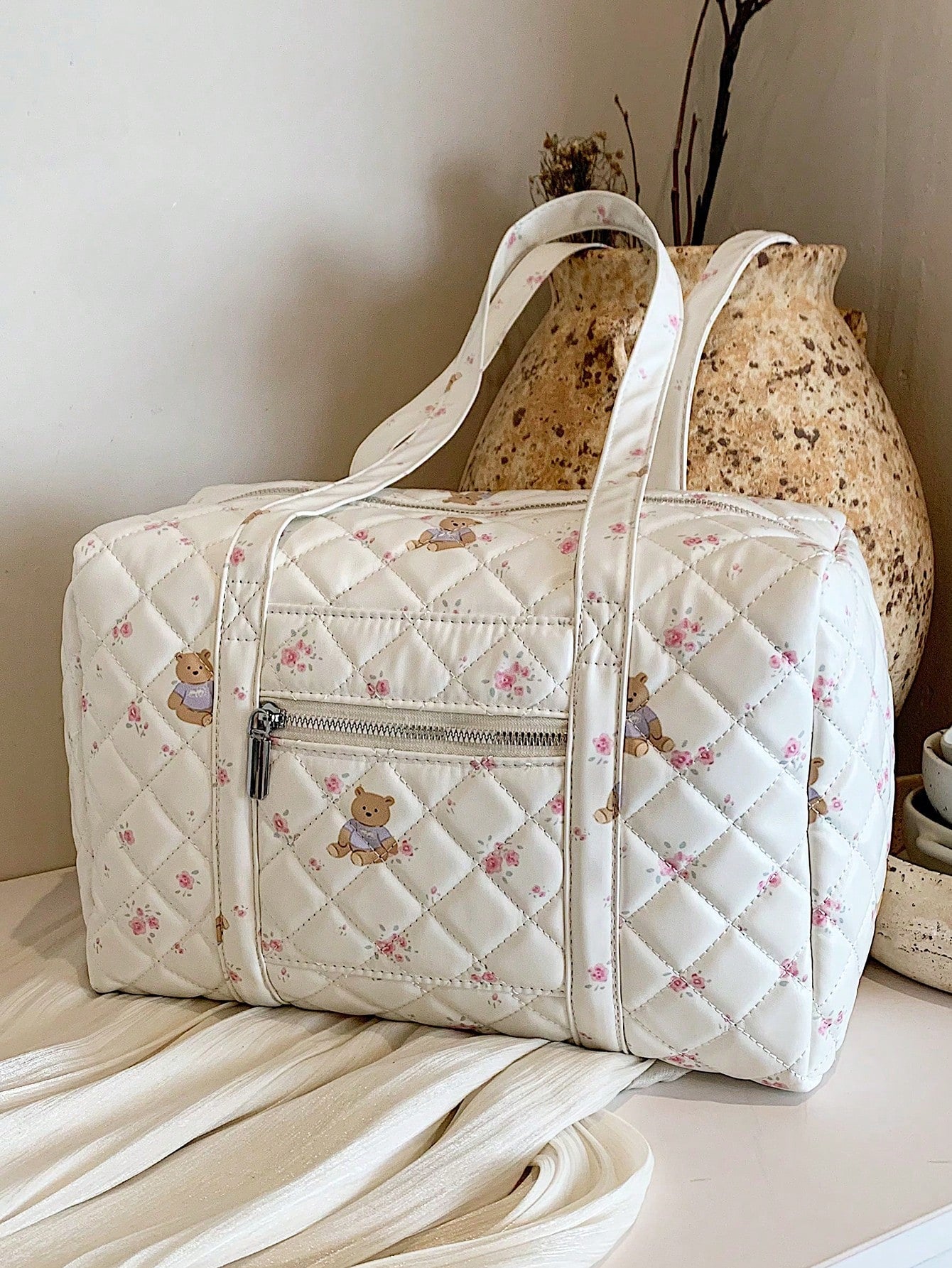 Large, Lightweight Travel Bag With Cute Prints - Perfect For Overnight Trips, Sports And Everyday Use.