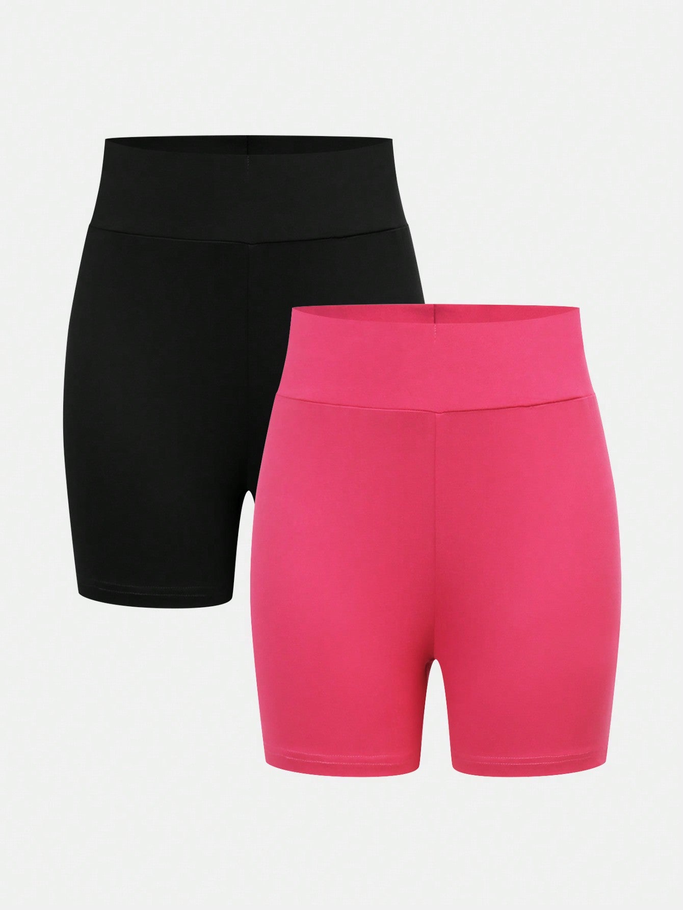 Teen Girl Solid Color High Waist Casual Sports Simple Riding Shorts