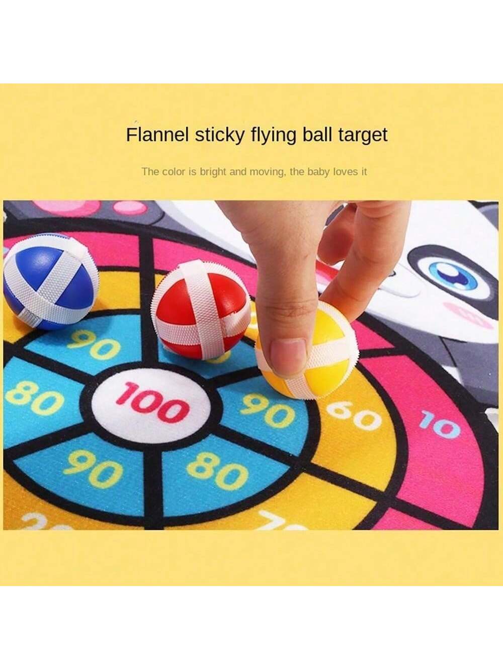 A Set Of Children\ Dartboard Sticky Ball Throwing Target Parent-Child Interactive Indoor And Outdoor Throwing Ball Toy