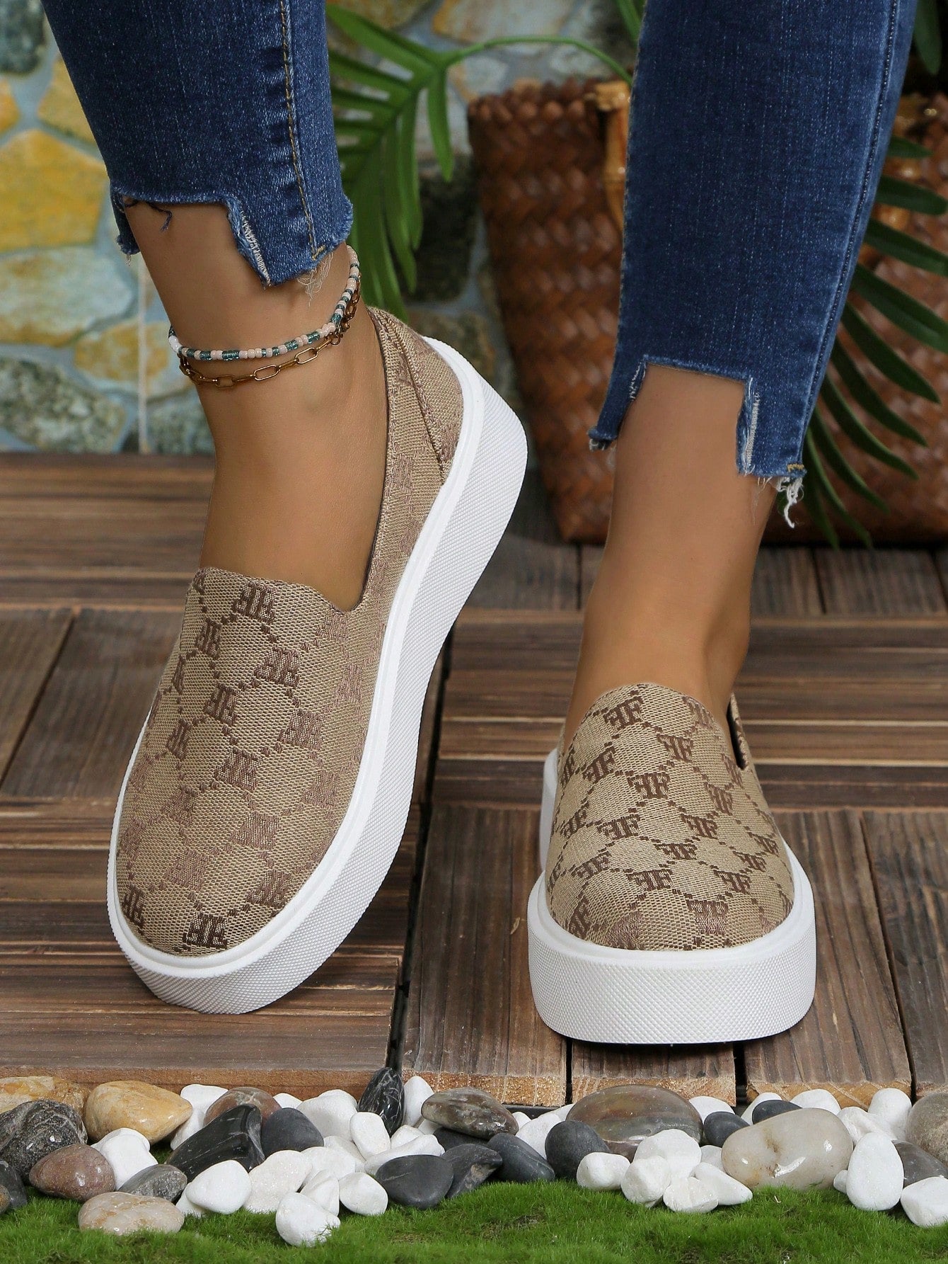 2024 New Women Fashionable Loafers, Casual Round Toe Flat Shoes, Slip-On Low Cut Soft Sole Thick Bottom Shoes With Soft Surface