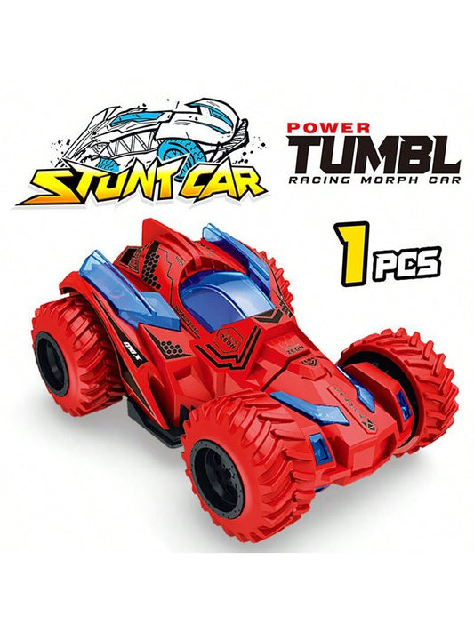 1pc Kids' Inertial Stunt Car, With 360°Rotating, Double Inertial Driving, Engineering Vehicle Toys, Children's Christmas Gift