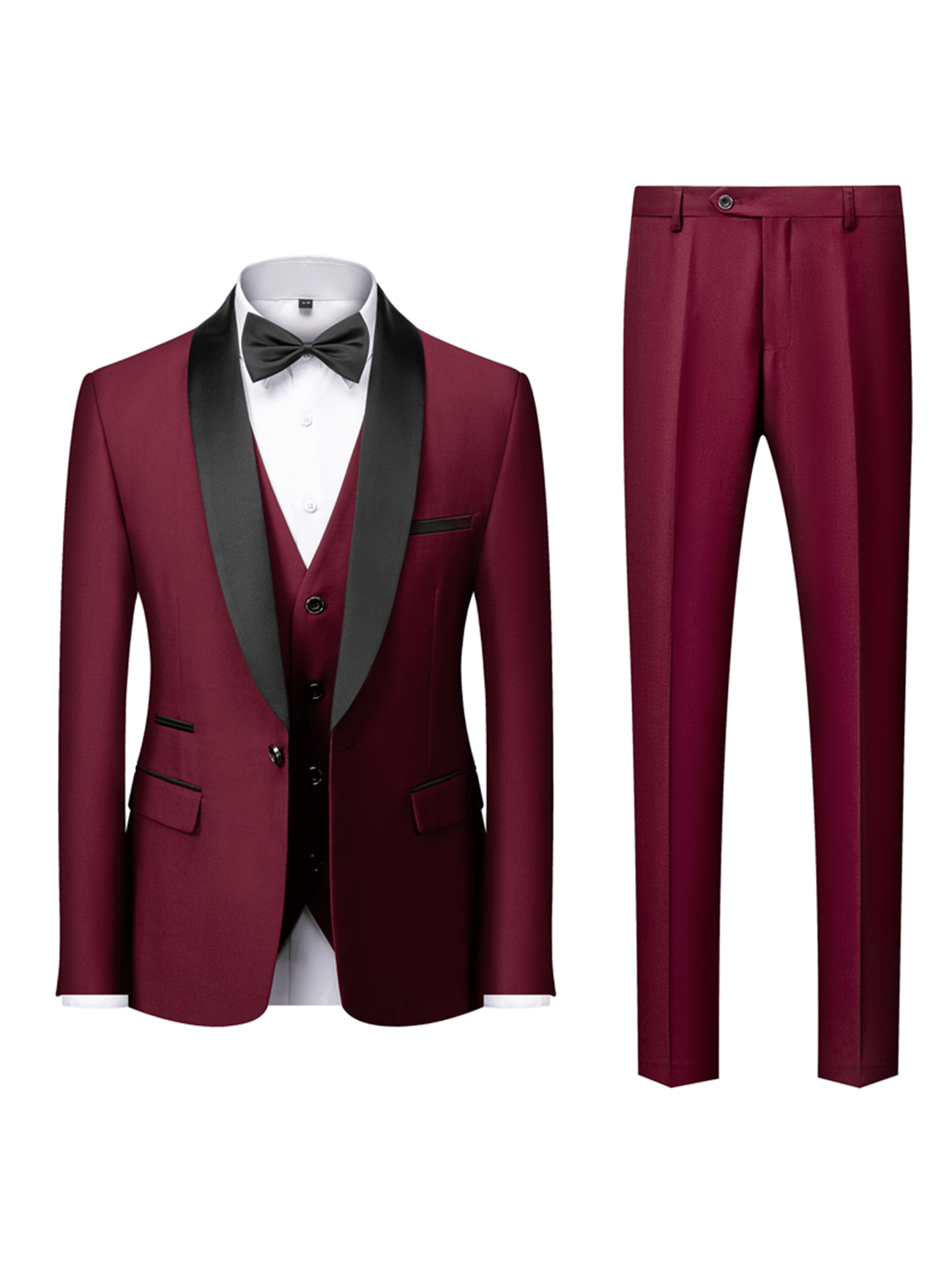 Men Slim 3 Pieces Set Business Networking Formal Tuxedo Prom Suit  Male Groom Wedding Blazers  Dress Jacket Coat Pants Vest