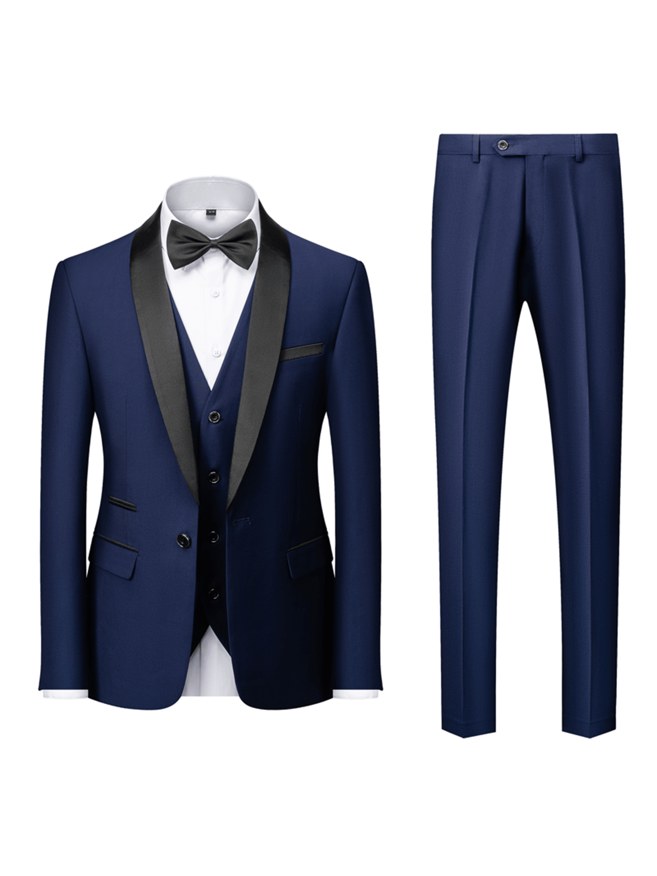 Men Slim 3 Pieces Set Business Networking Formal Tuxedo Prom Suit  Male Groom Wedding Blazers  Dress Jacket Coat Pants Vest