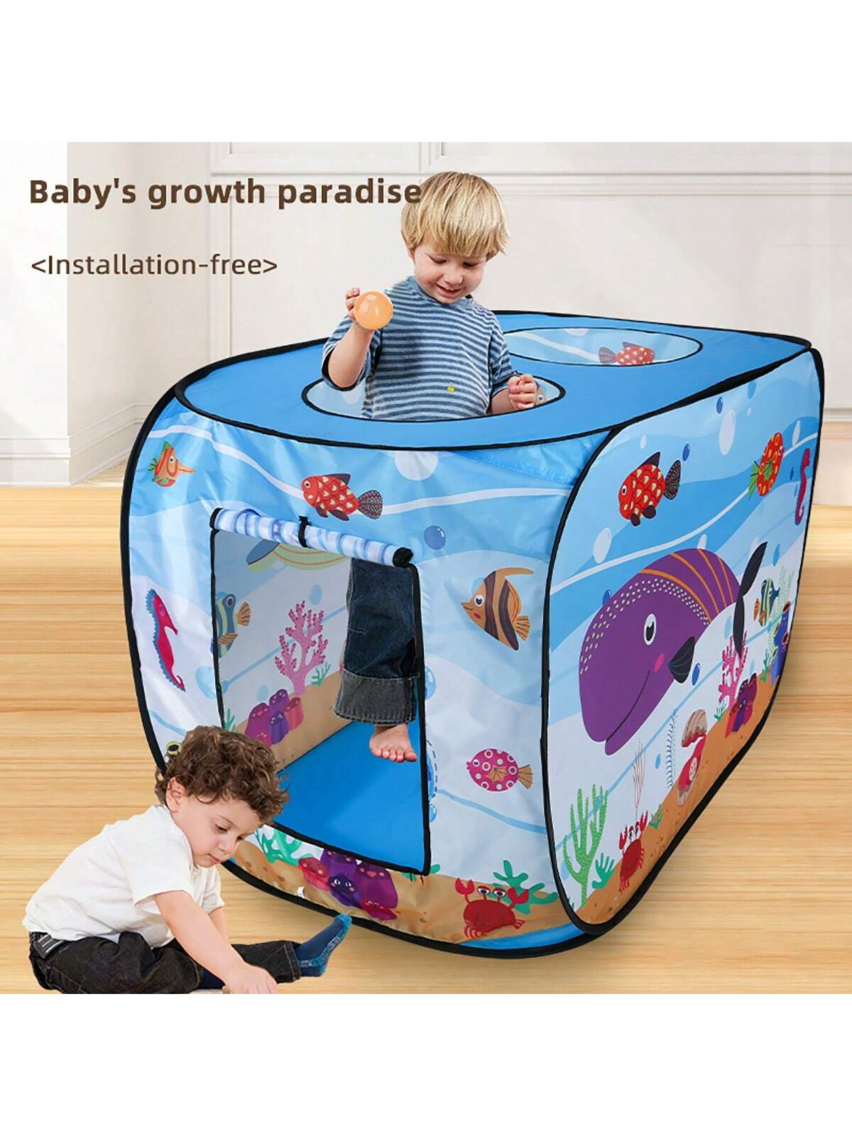 1pc Children Tent, Indoor/Outdoor Portable And Foldable Playhouse For Pretend Play