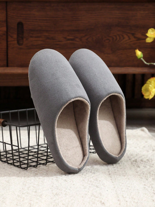 Women/Men Home Slippers Soft Non-Slip Wear-Resistant Thick Bottom Silent Solid Color Couple Slippers For Indoor Floor Use