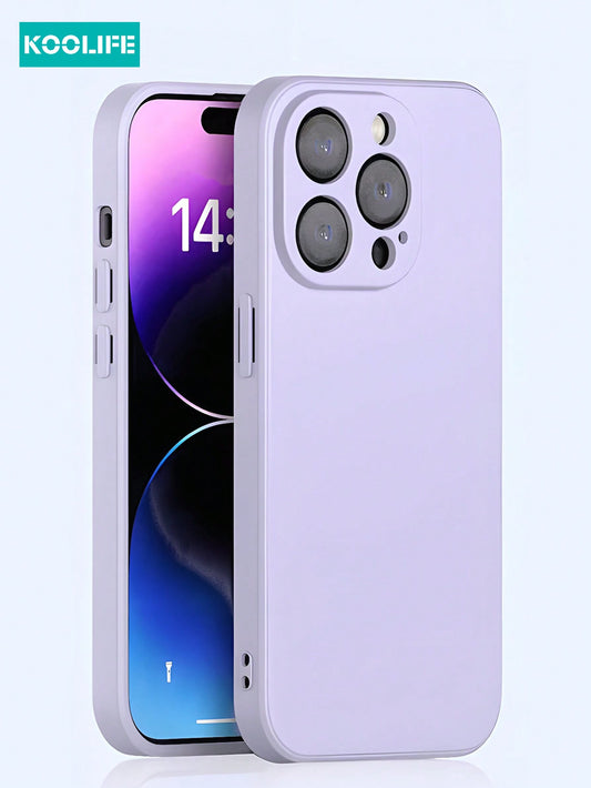 1pc Liquid Silicone Phone Protective Case Compatible With Apple IPhone 13/13 Pro/13 Pro Max/14/14 Plus/14 Pro/14 Pro Max/15/15 Pro/15 Plus/15 Pro Max, Shockproof And Available In Multiple Colors