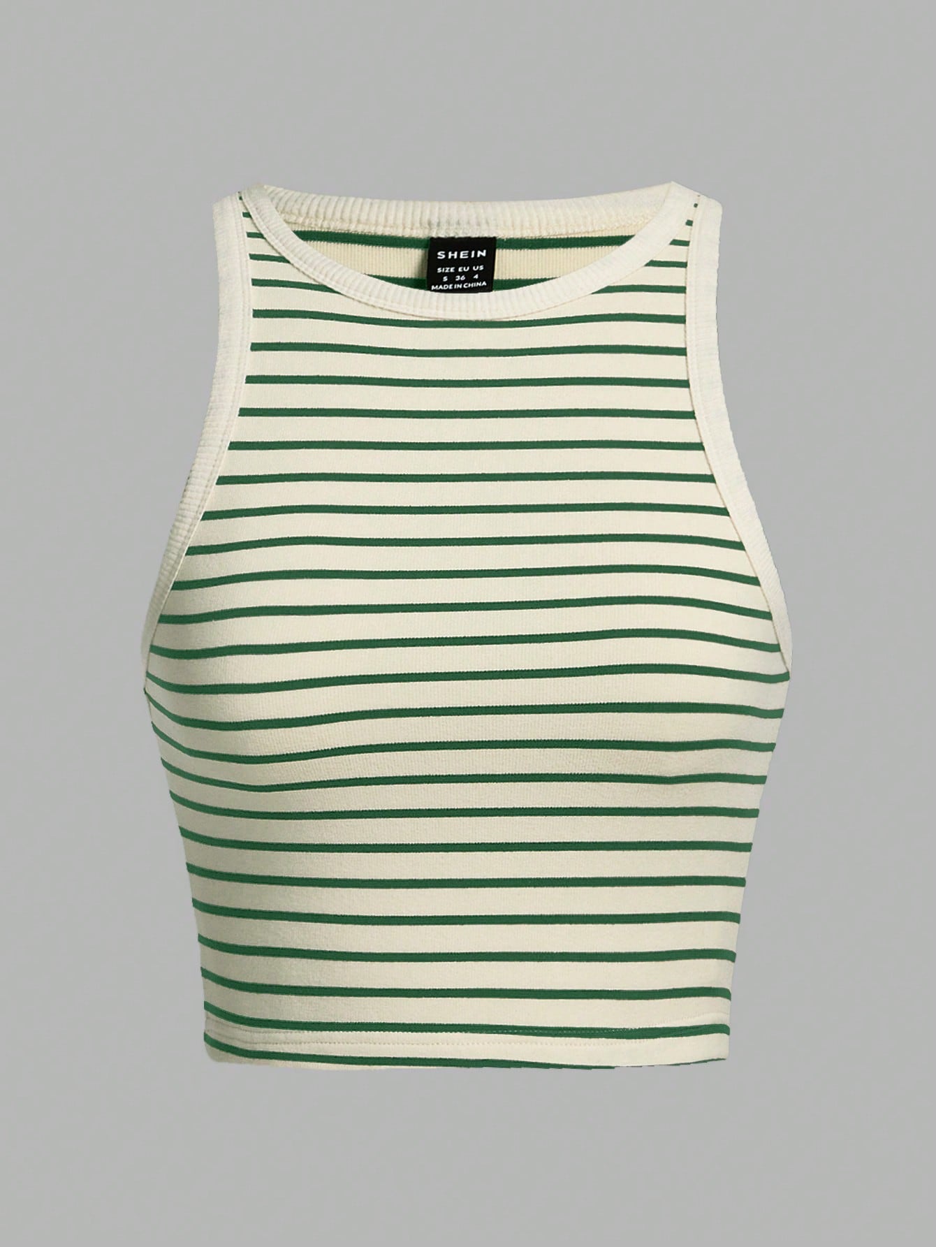 Women's Cropped Striped Tank Top