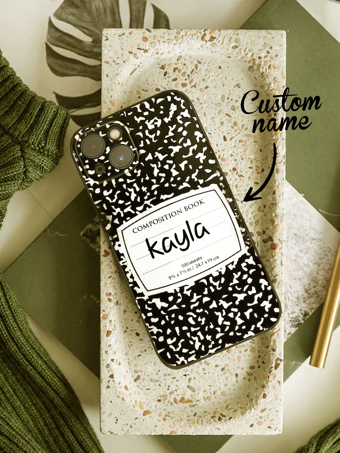 1pc Custom Name Phone Case, Personalized Name Design Iphone Case, Custom Name Iphone Case, Personalized Phone Case With Name, Custom Name Phone Case, Anniversary Gift, Valentine Gift, Birthday Gift, Wedding Gift, Mother's Day Gift, Father's Day Gift, Best