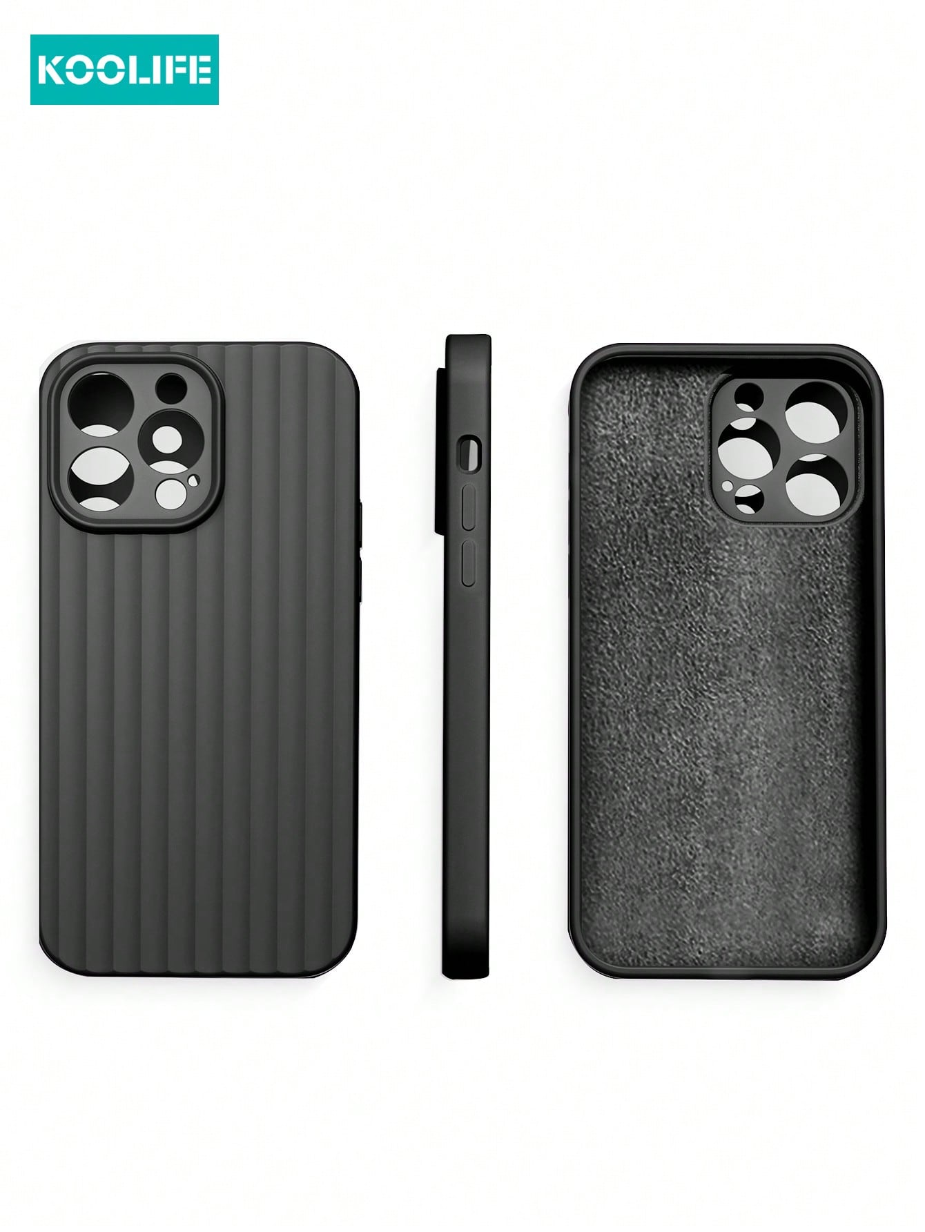 Koolife 1pc 2.0mm Thick Liquid Silicone Phone Case Full Protection Cover, Compatible With IPhone 15 14 13 12 11 Pro Max.