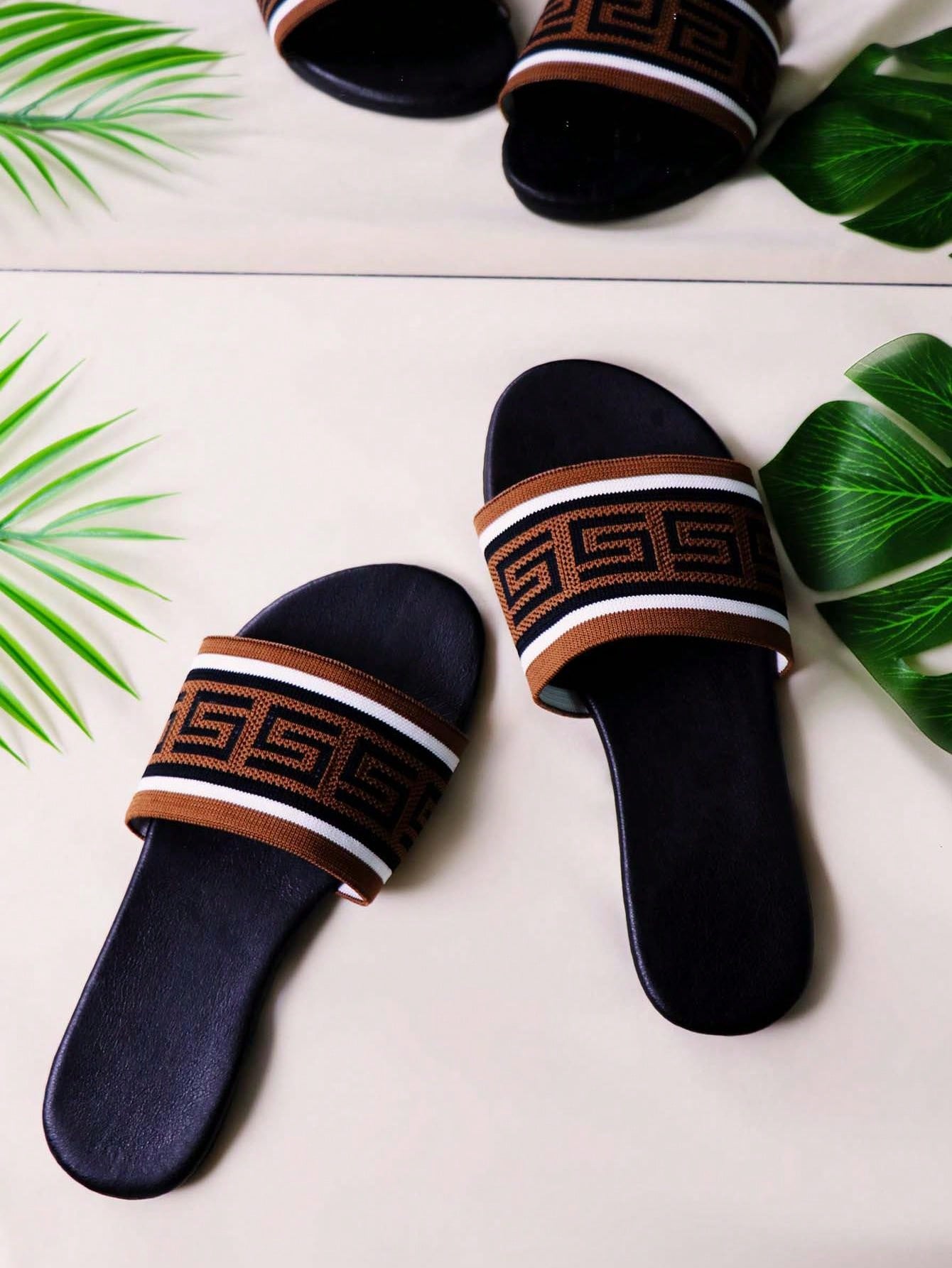 Women's Flat Sandals - Comfortable Slip On Leisure One-Strap Sandals - Vintage Beach Slippers