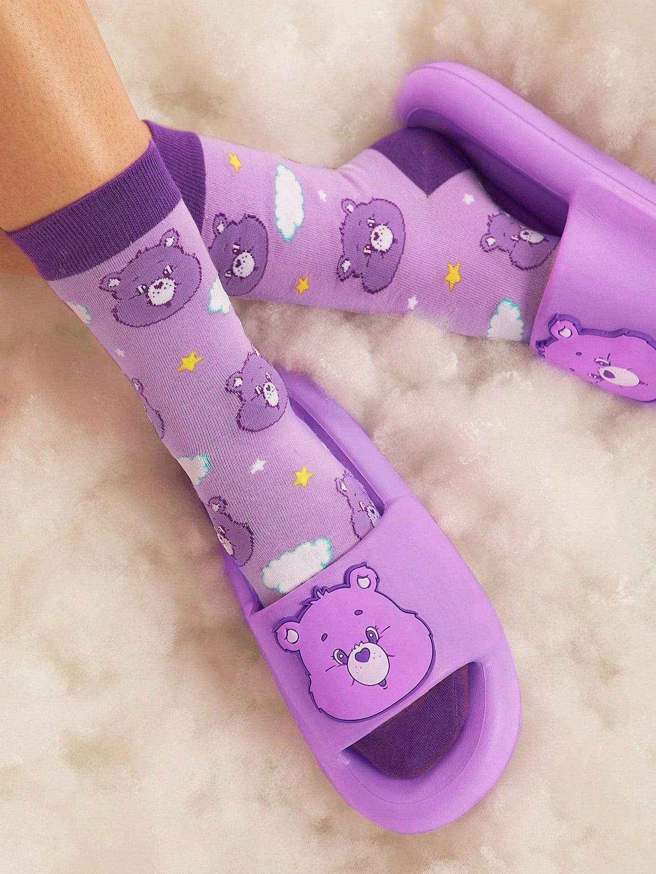 Share Bear Purple EVA Slippers Suitable For Wearing At Home Or Outdoors Halloween