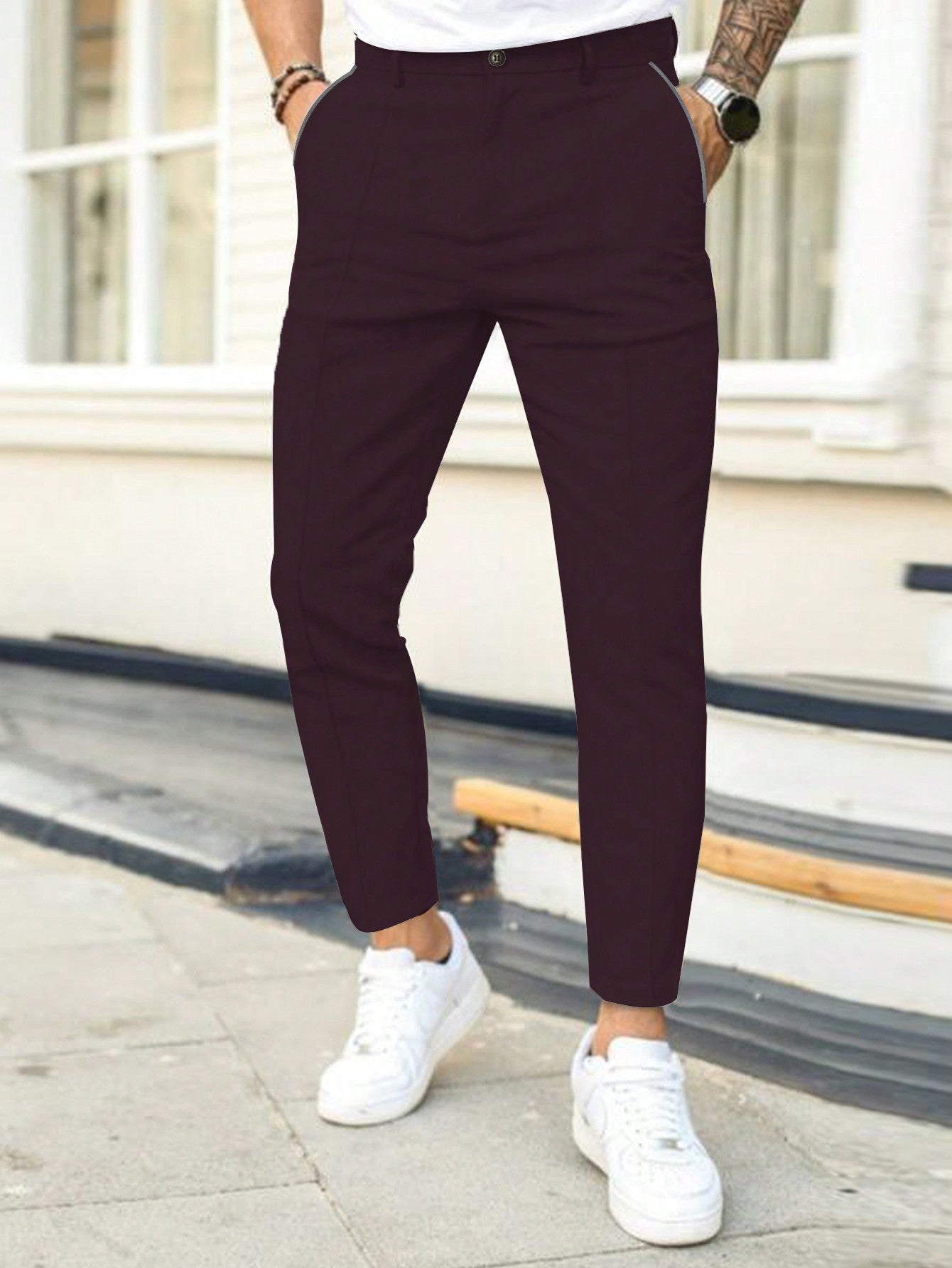 Men's Slim Fit Business Suit Pants