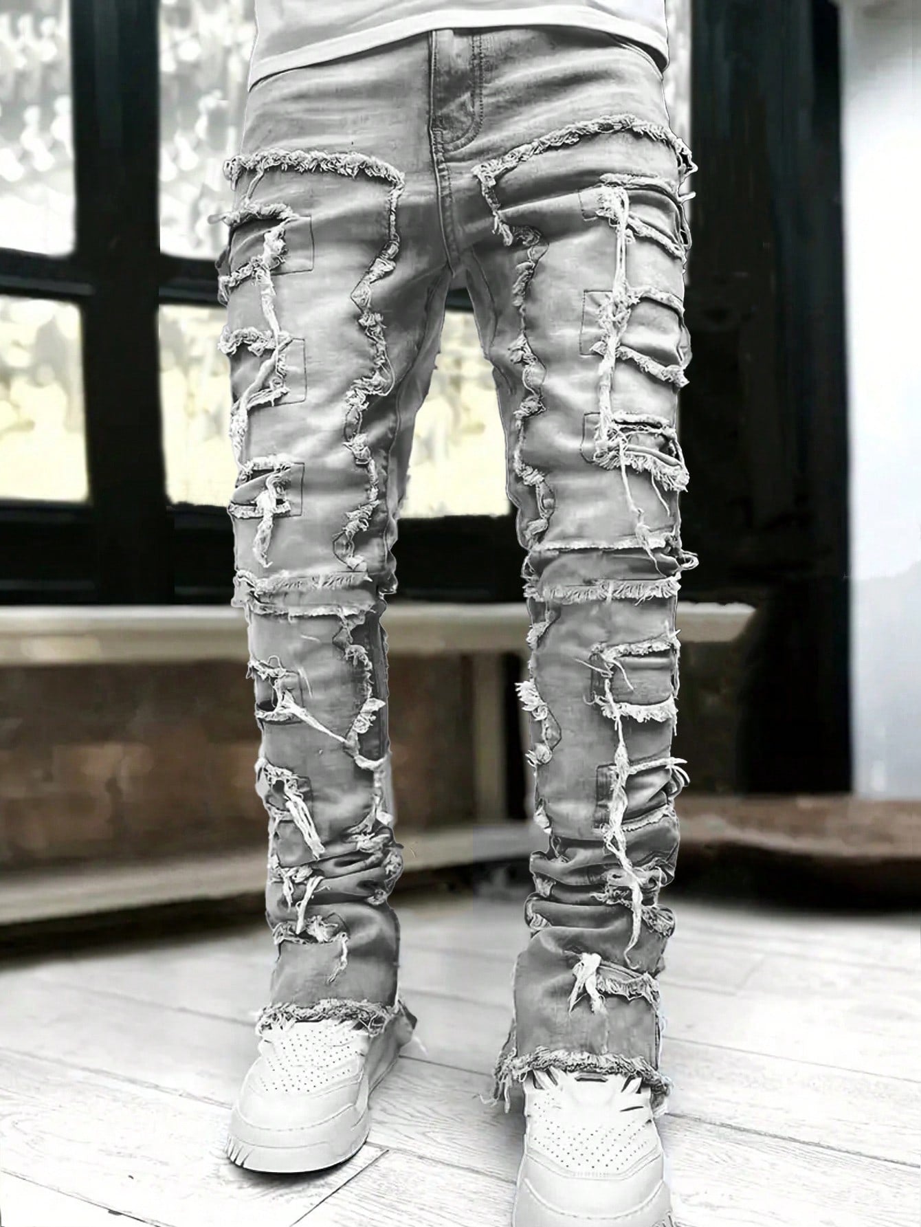 Men's Creative Tassel Design Denim Jeans