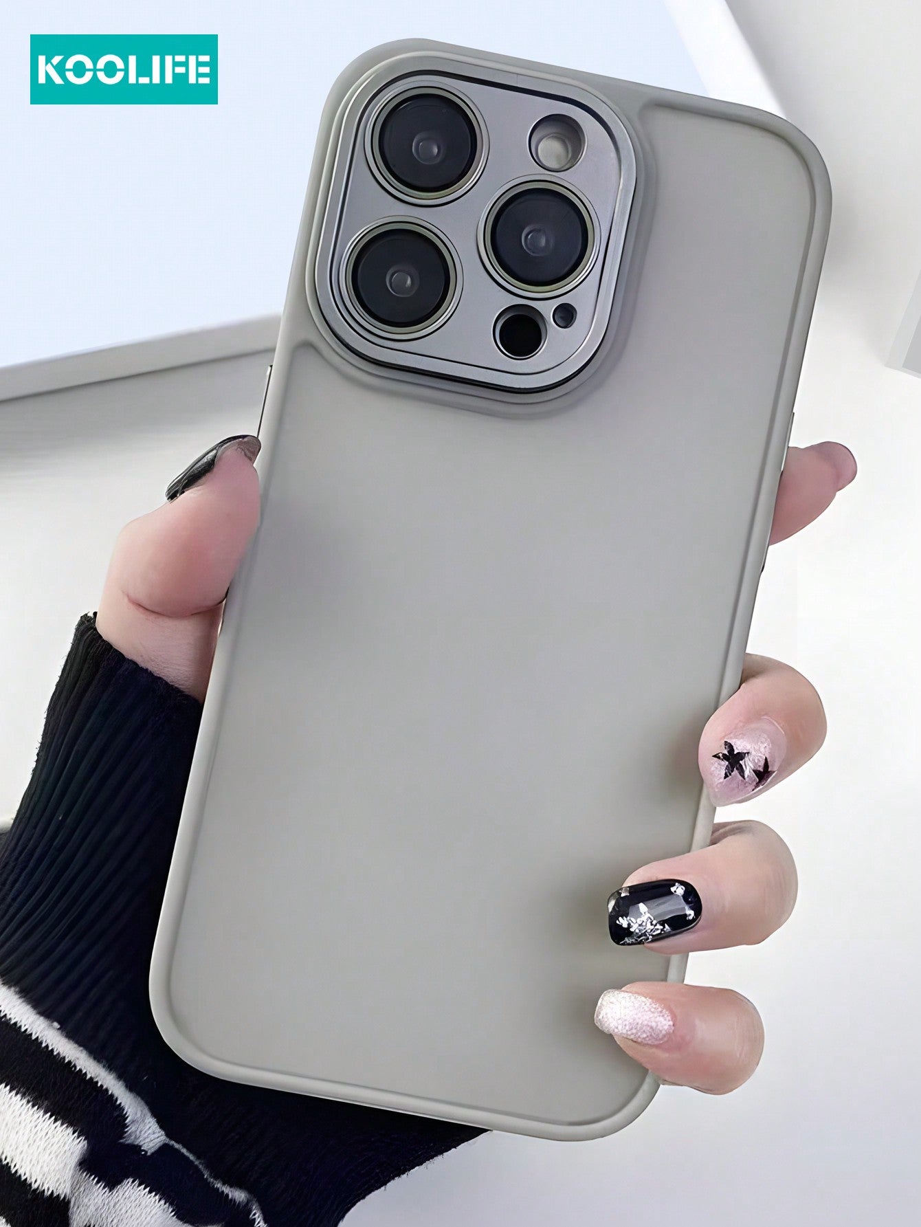 KOOLIFE 1pc Skin-Like Matte Shockproof Cellphone Protective Phone Case With Precise Camera Cutout And Protective Lens Film Compatible With IPhone 13/14PLUS/14PROMAX/15/15PLUS/15PRO/15PROMAX; Galaxy S20/21/22/23/24 PLUS/Ultra