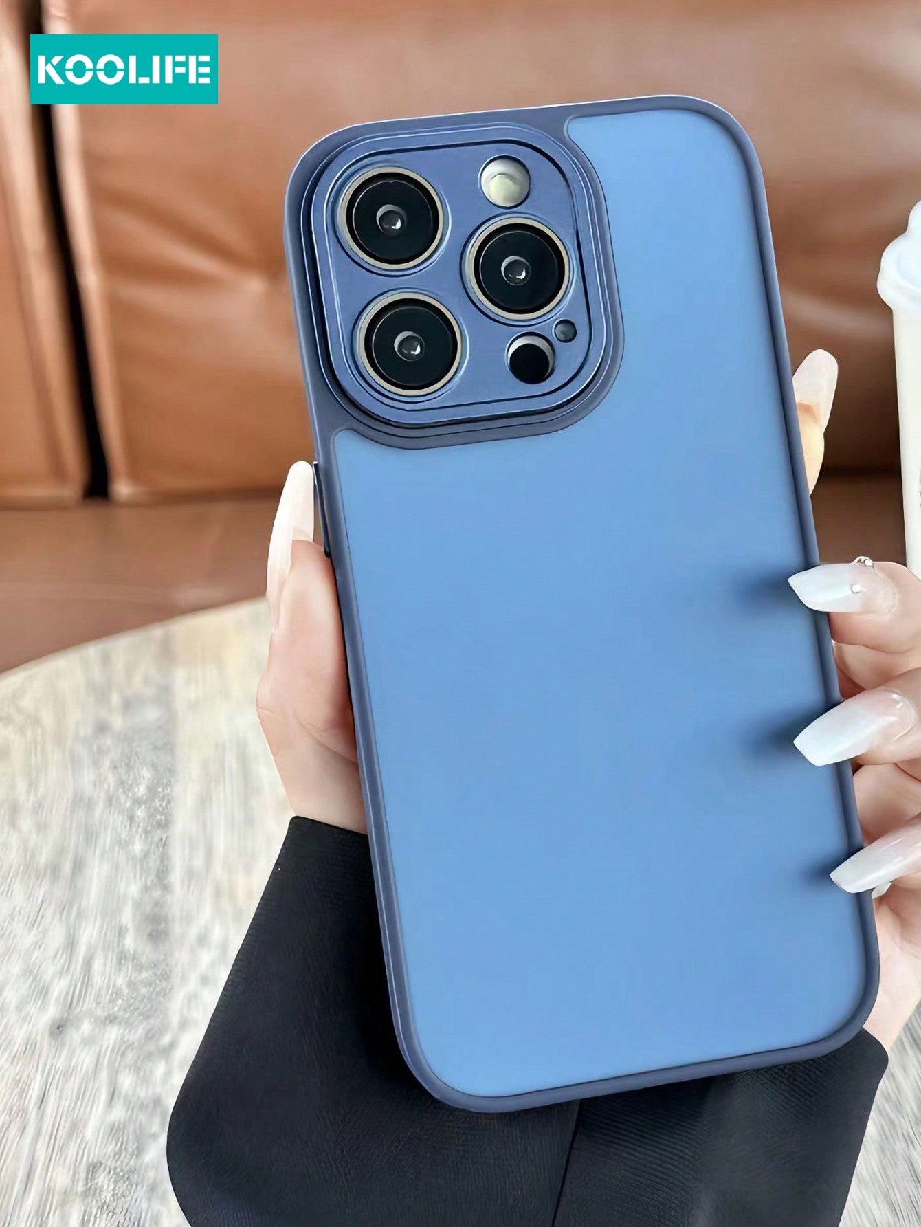 KOOLIFE 1pc Skin-Touched Second Skin Matte Finish Dual Layers With Precision Camera Cutout Shockproof Phone Case, Built-In Lens Protector Compatible With IPhone 13/14PLUS/14PROMAX/15/15PLUS/15PRO/15PROMAX; Galaxy S20/21/22/23/24 PLUS/Ultra