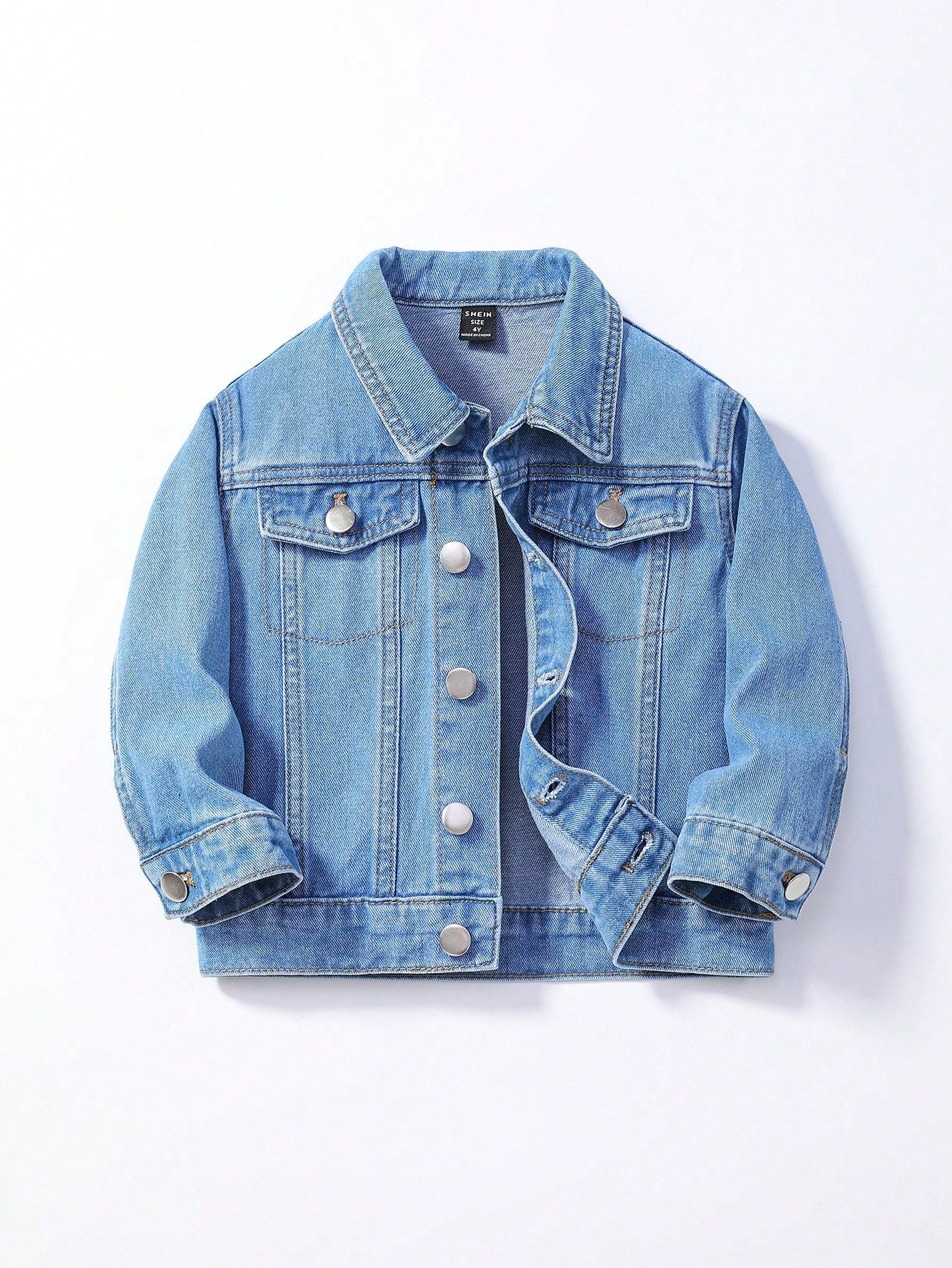 Young Boy Casual Loose Fit Denim Jacket, Fashionable And Versatile