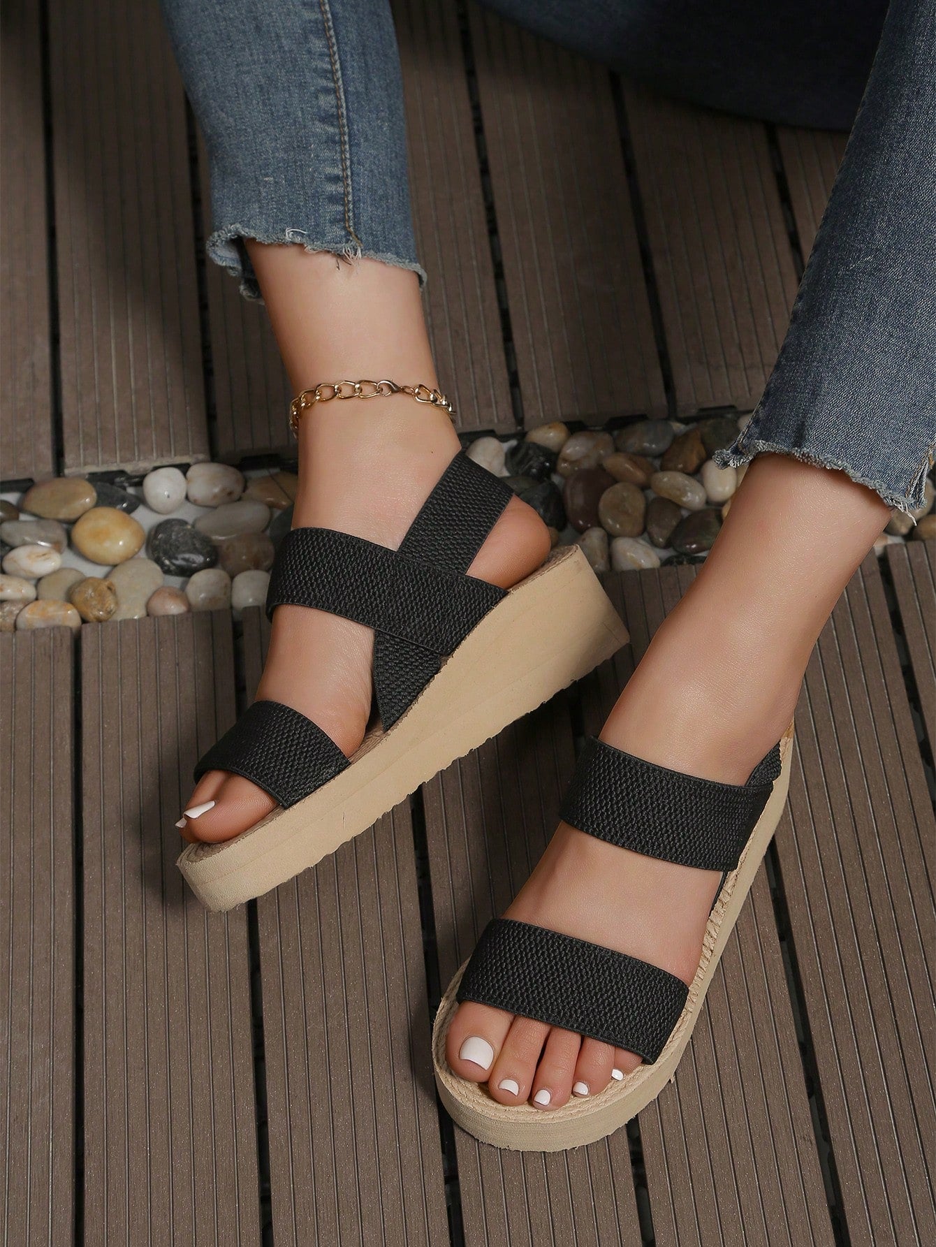 Teen Girls Platform Wedge Sandals With Thick Sole For Summer