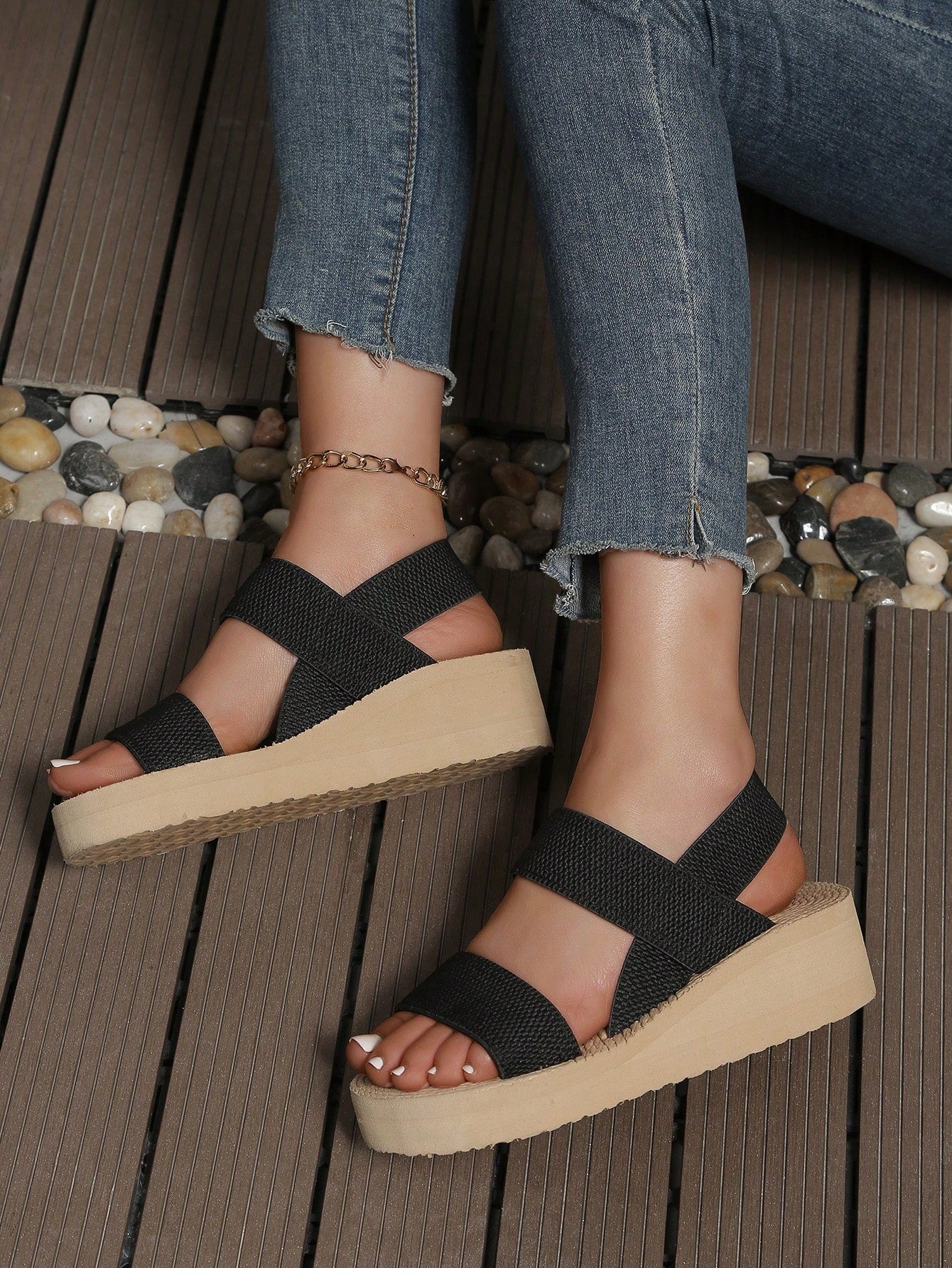 Teen Girls Platform Wedge Sandals With Thick Sole For Summer