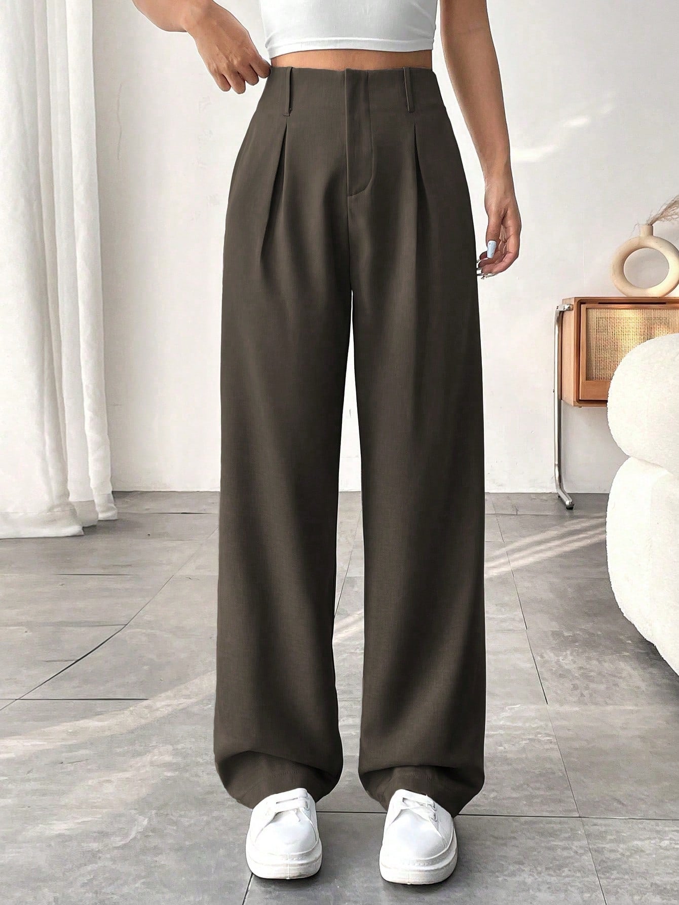 Women's Solid Color Long Pants For Spring And Summer