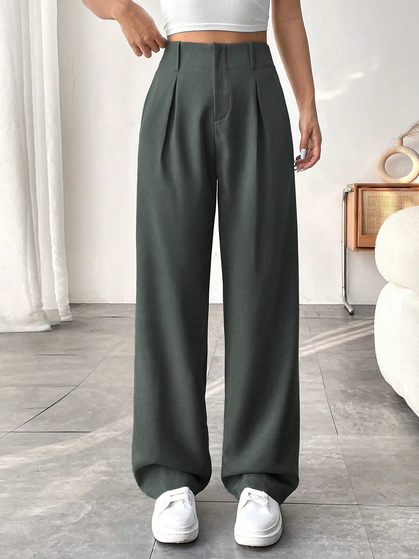 Women's Solid Color Long Pants For Spring And Summer