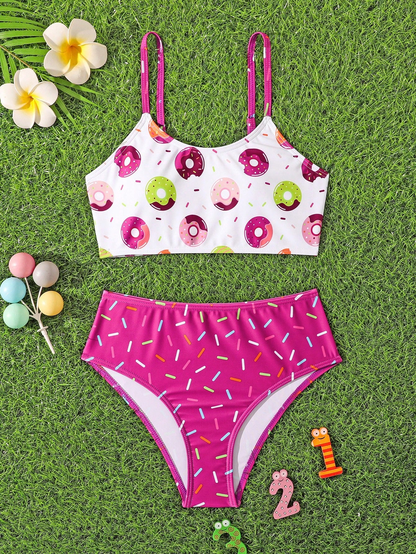 Tween Girl Random Printed Bikini Set Summer Beach