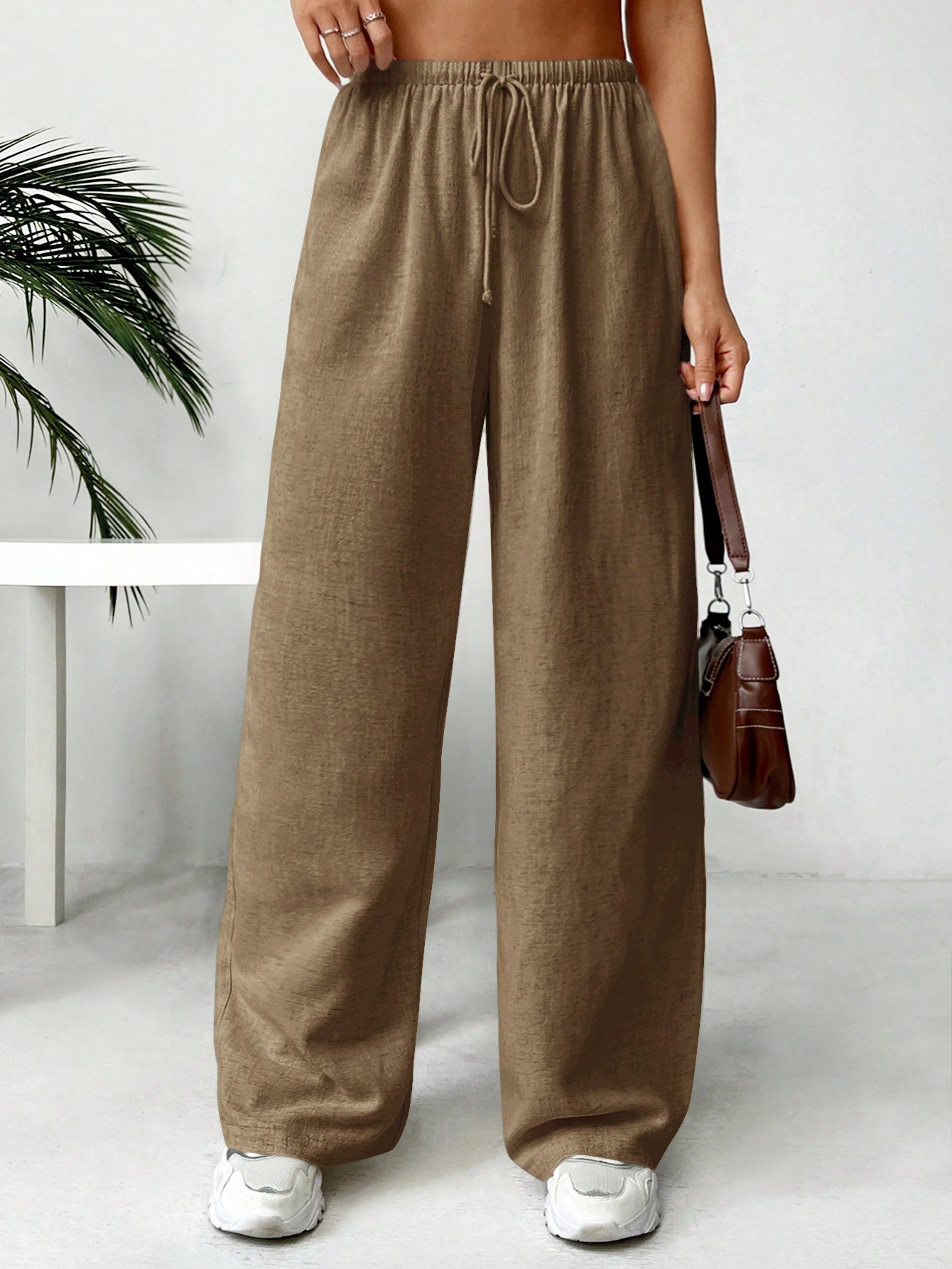 Women's Linen Low Rise Pants