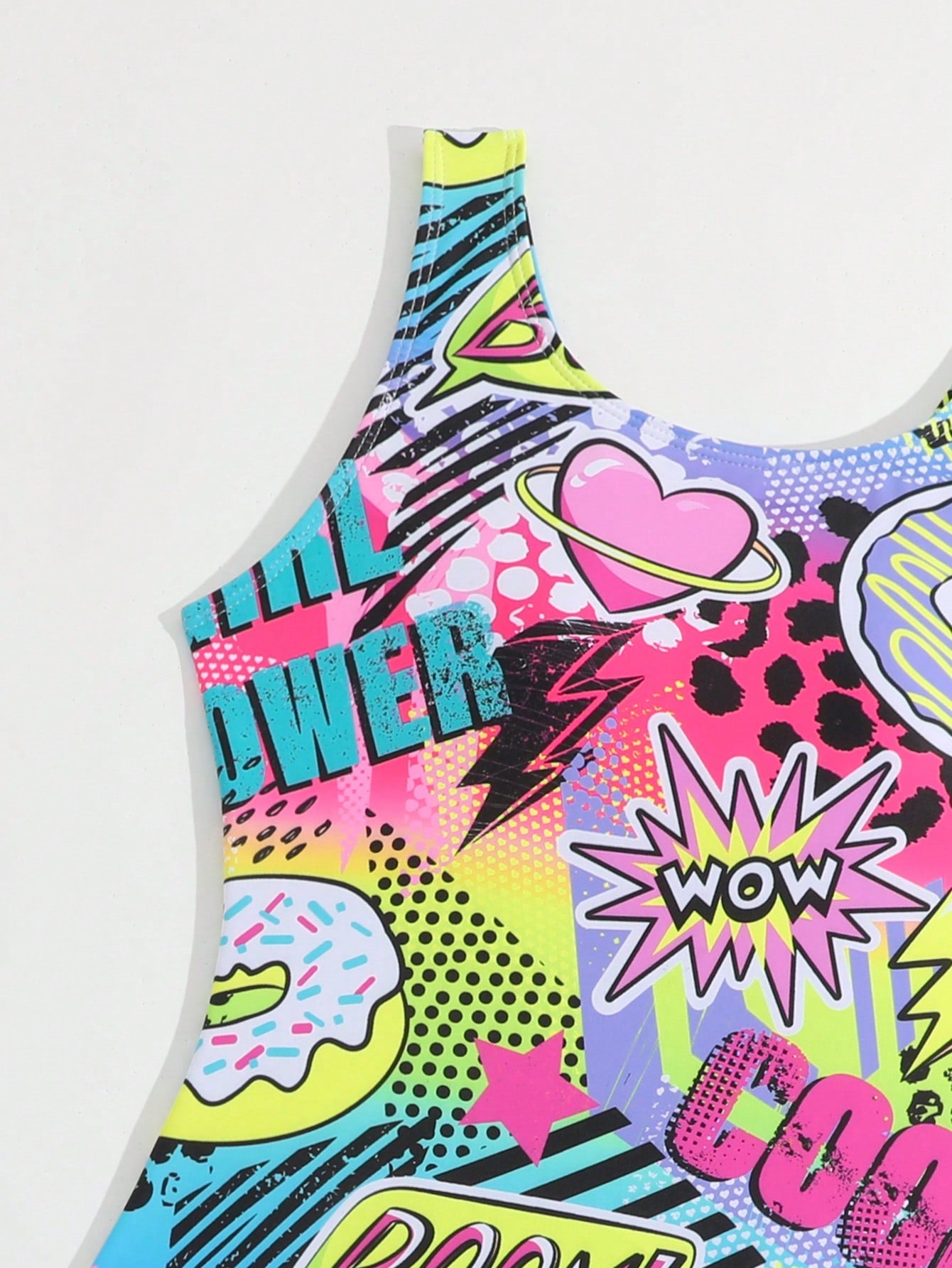 Tween Girl One-Piece Swimsuit With Random Print