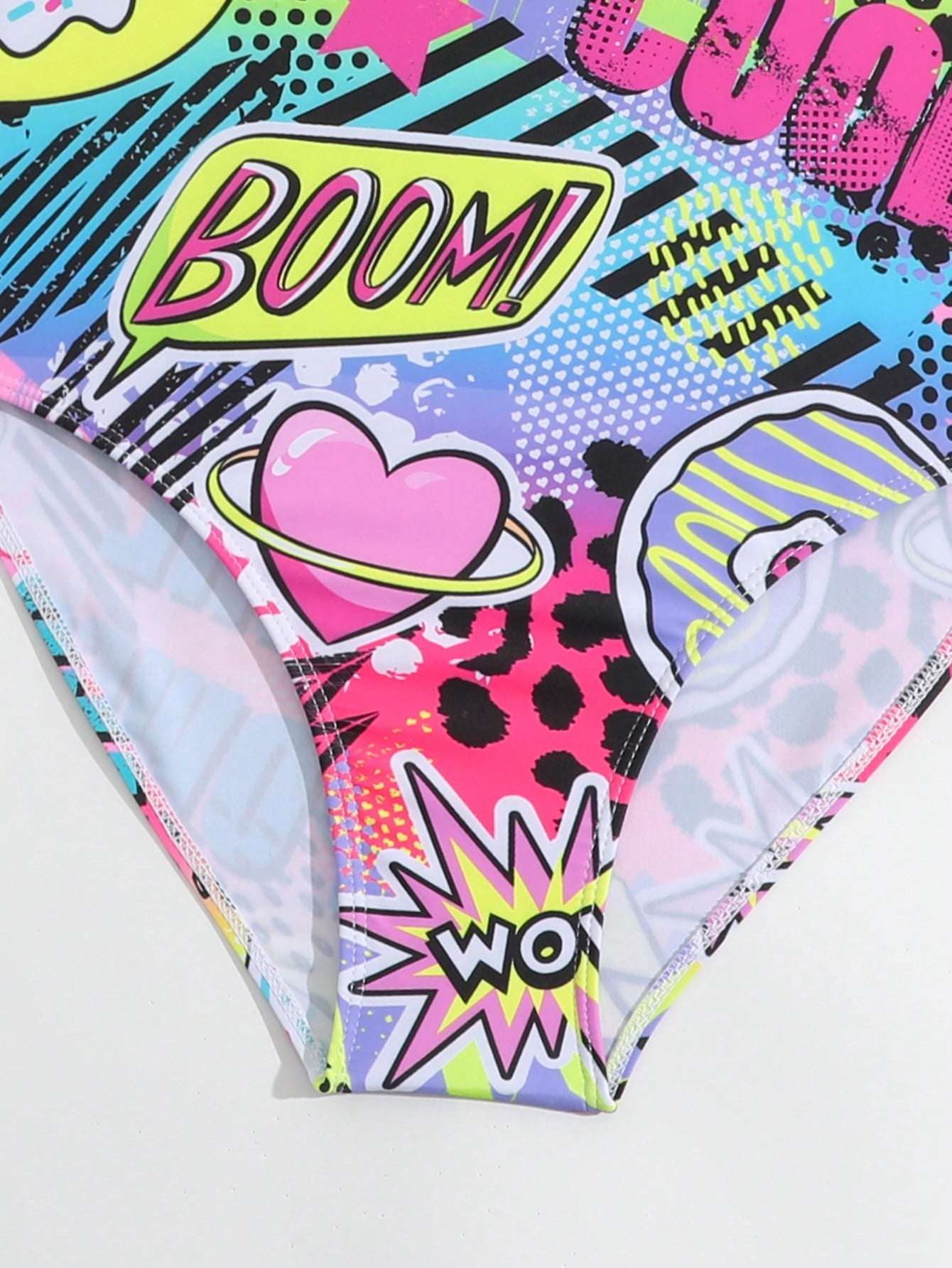 Tween Girl One-Piece Swimsuit With Random Print