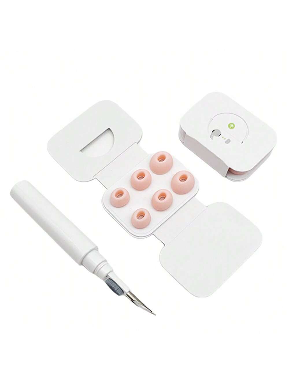 [1 Cleaner Pen And  3-Pairs Ear Tips]  Replacement Ear Tips With Noise Reduction Hole For AirPods Pro And AirPods Pro 2nd Generation , 3-In-1 Cleaner Kit For AirPods 1 2 3 Pro/Pro 2, Silicone Ear Tips For AirPods Pro (XS/S/L)