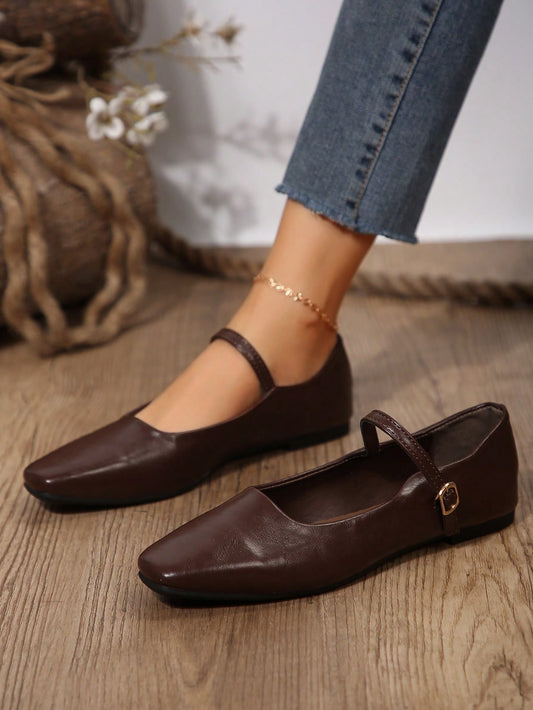 Vintage Style Women Mary Jane Shoes With Chunky Heel, French Late Night Wind, Spring/Autumn 2024 New Arrival, Korean Version