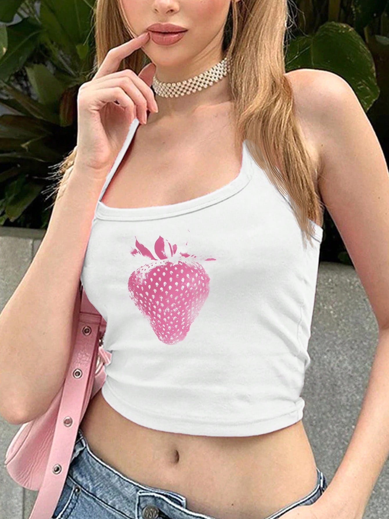 Casual Slim-Fit Crop Tank Top Suitable For Summer Vacation