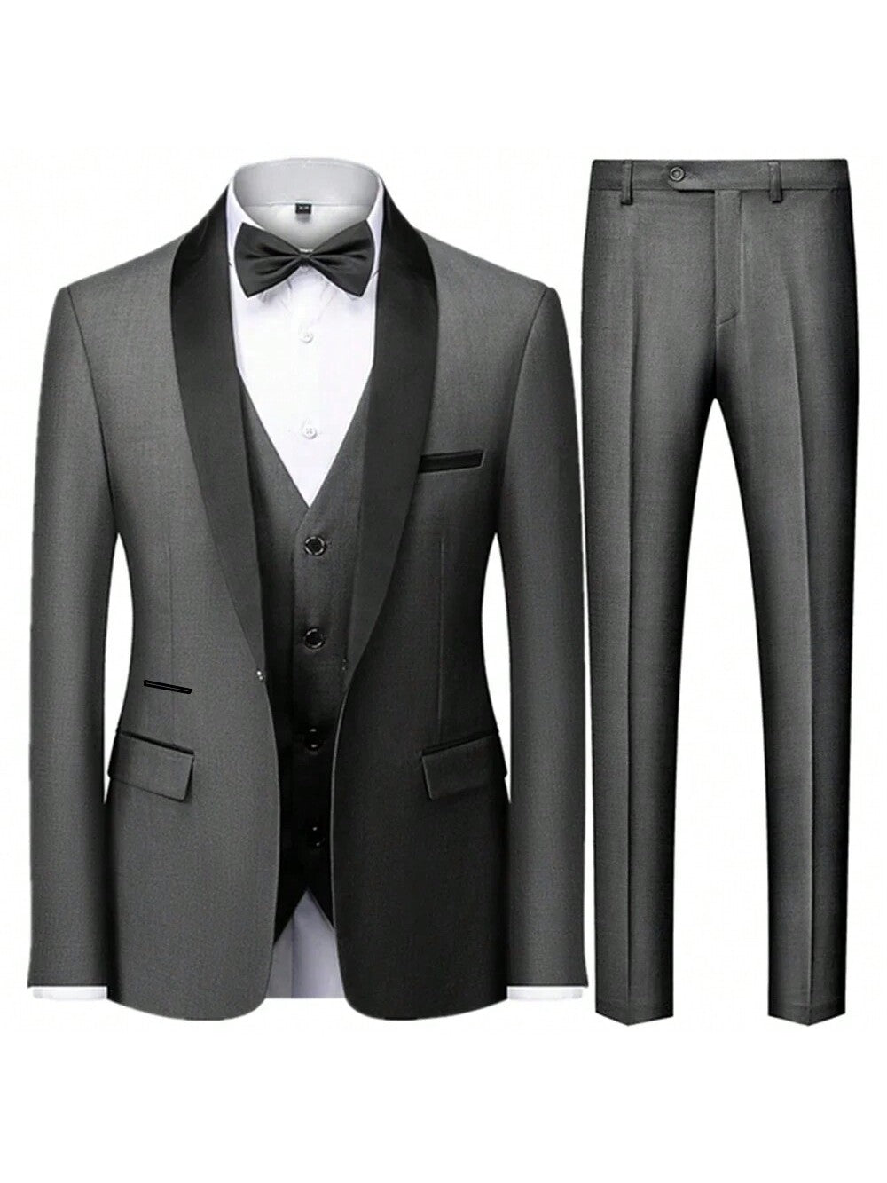 Men Slim 3 Pieces Set Business Networking Formal Tuxedo Prom Suit  Male Groom Wedding Blazers High Quality Dress Jacket Coat Pants Vest