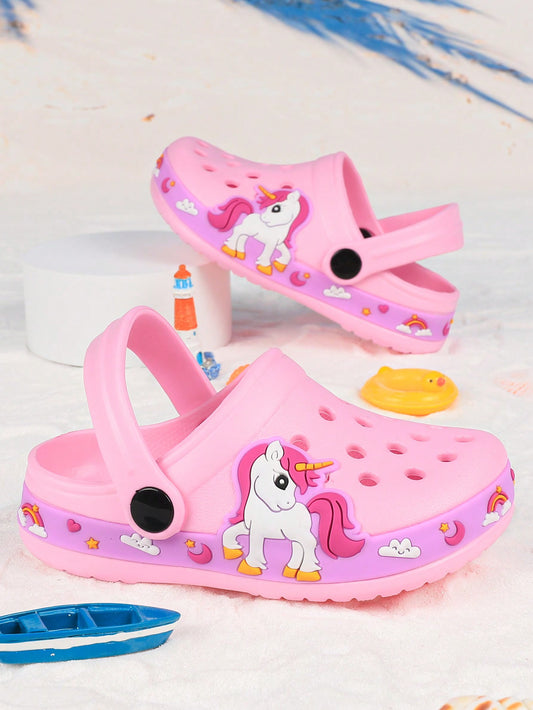 Summer Kids Sandals Unicorn Dinosaur Waterproof Eva  Shoes