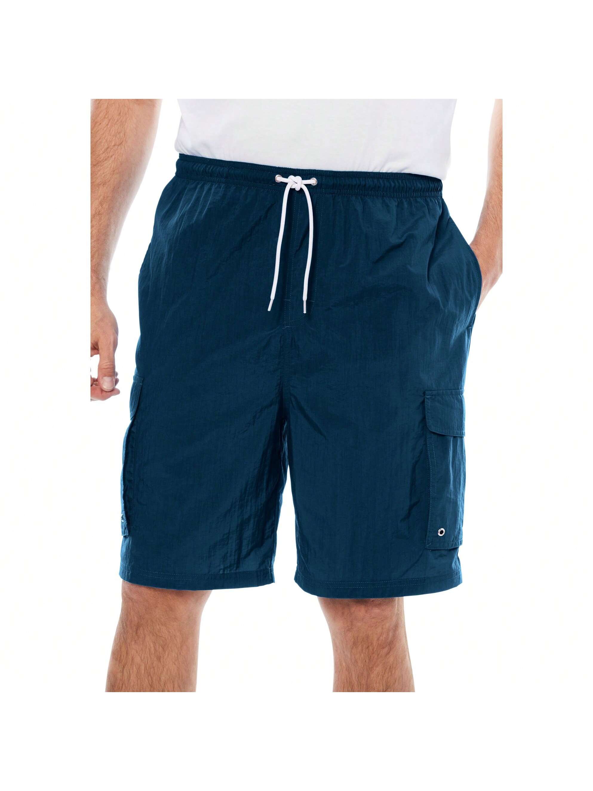 KINGSIZE KingSize Men's Big & Tall 8" Cargo Swim Trunks