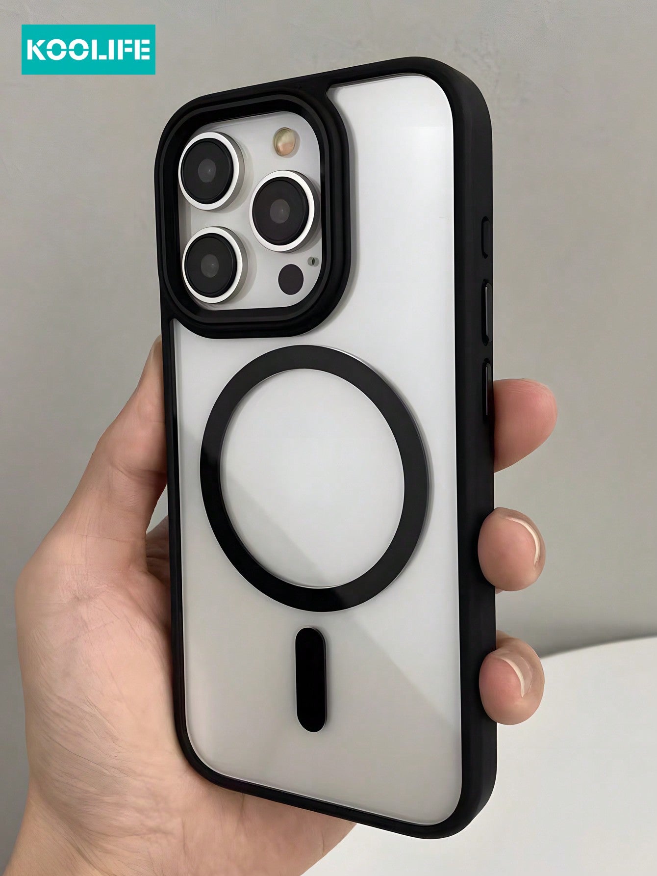 Koolife Shockproof Magnetic Case Compatible With IPhone 11/12/13/14/15 Promax - Ultimate Protection With Thick TPU+PC Material, Transparent Design To Show True Colors Of The Phone