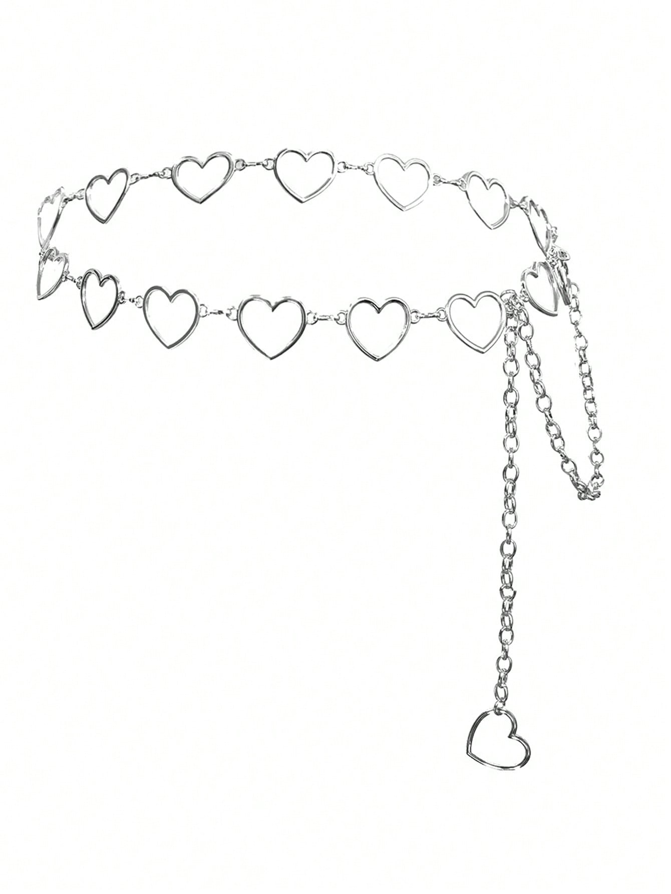 1pc Bohemian Heart Shaped Vintage Waist Chain For Girls And Women, Fashionable Accessory For Daily Wear