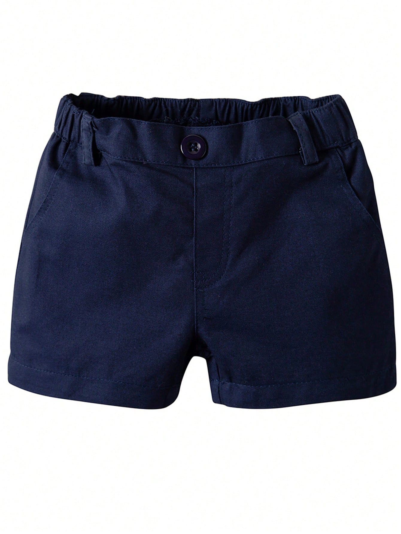 Young Boy Woven Dress Shorts, Elastic Waistband, For Elementary School Performance Or Casual Wear